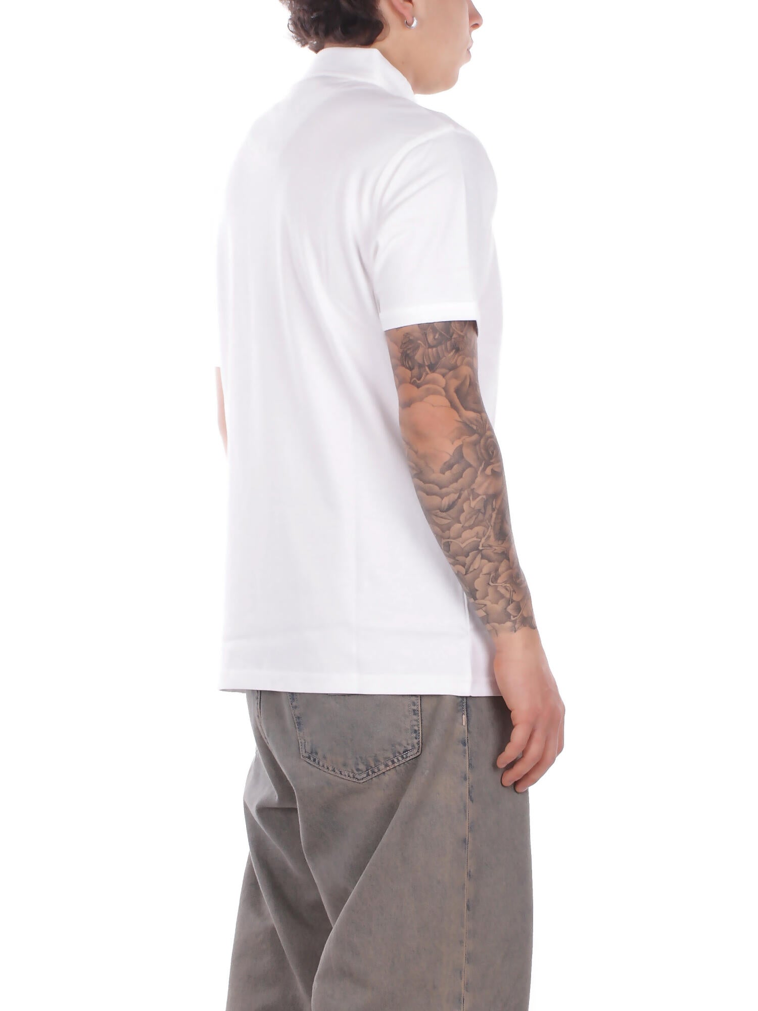 BARBOUR Uomo Polo MML1496 WH11 Premium corpatch tailored polo White