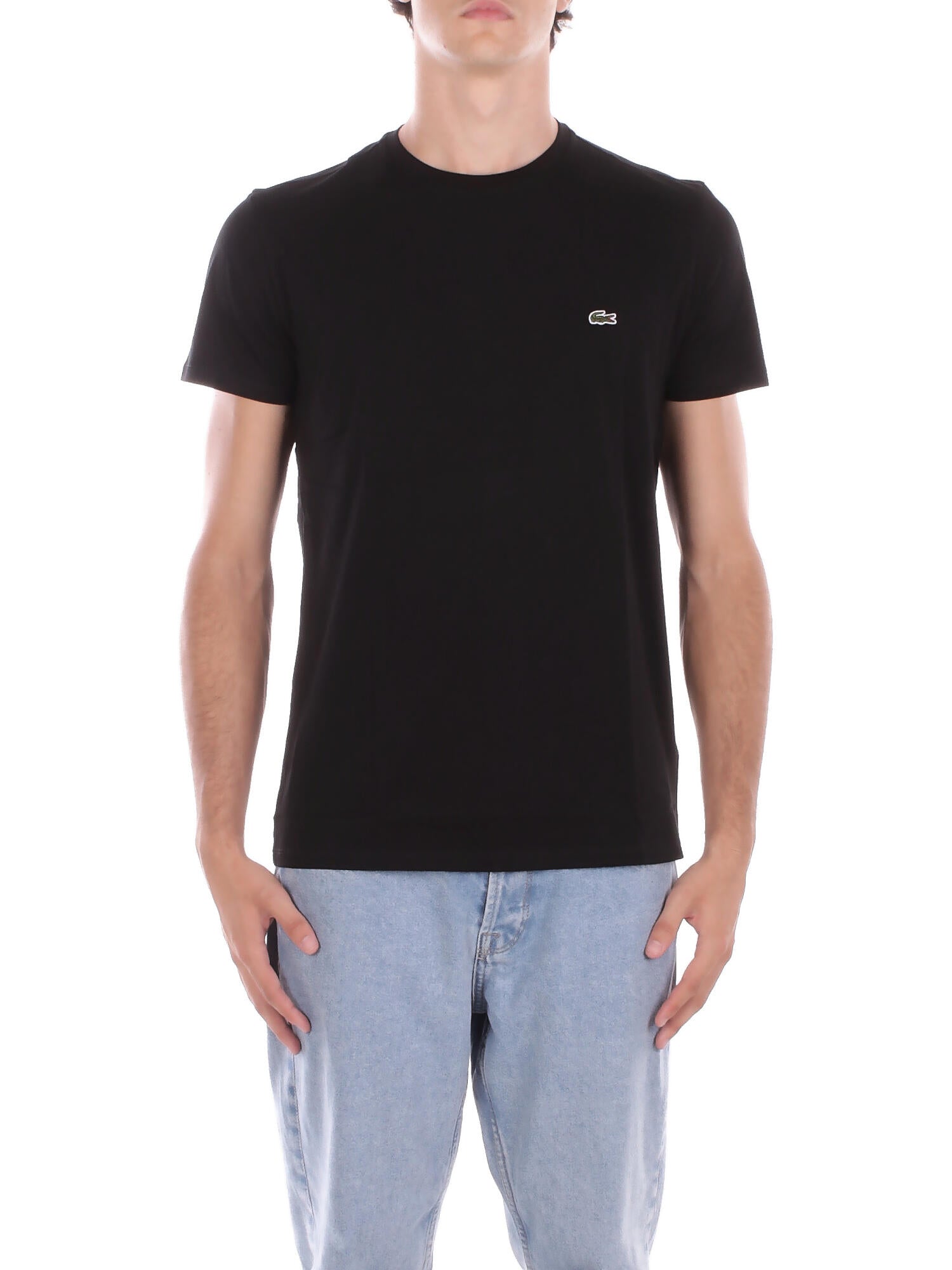LACOSTE Uomo T-shirt TH6709 031 Tee shirt Nero