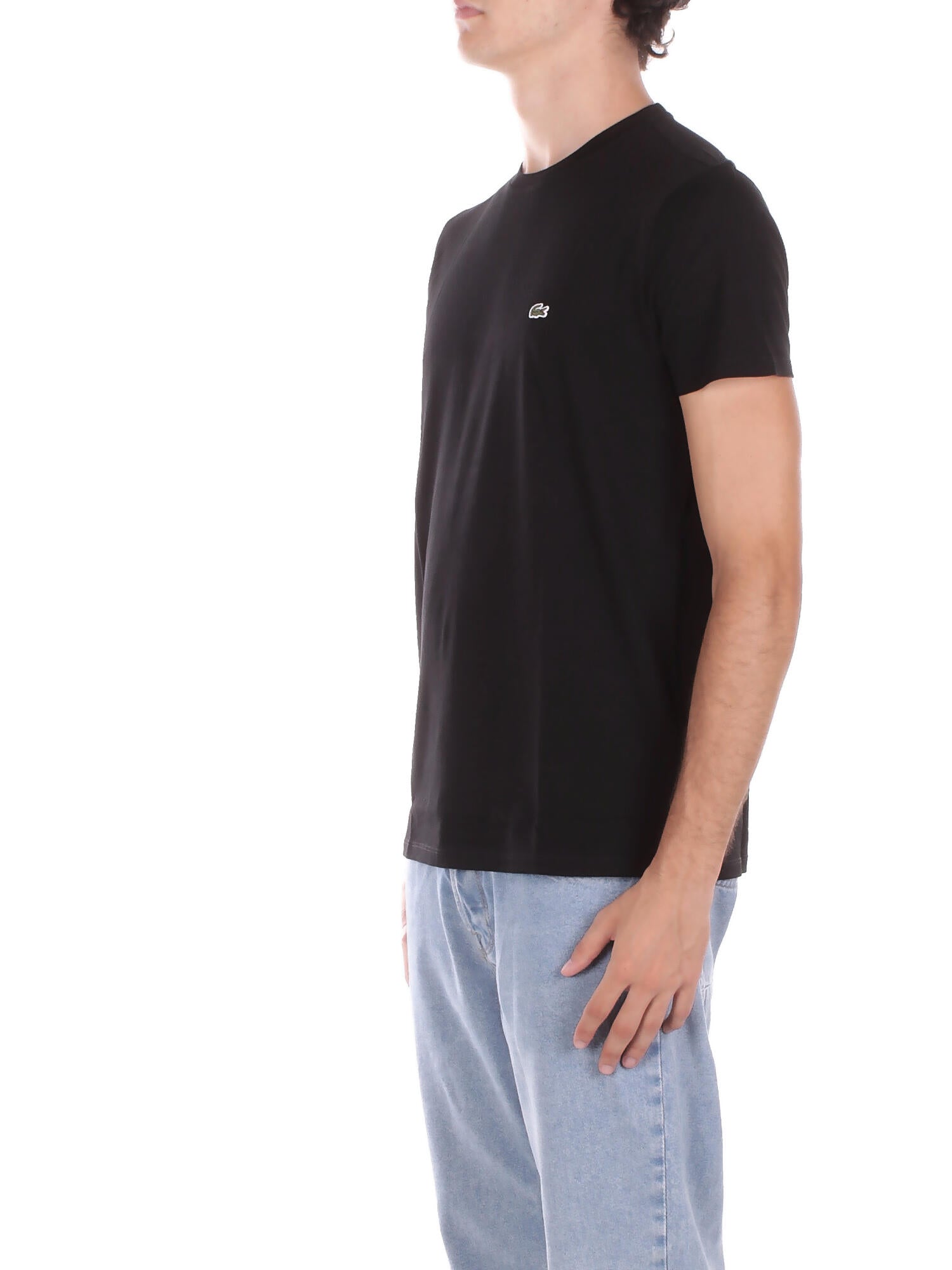 LACOSTE Uomo T-shirt TH6709 031 Tee shirt Nero