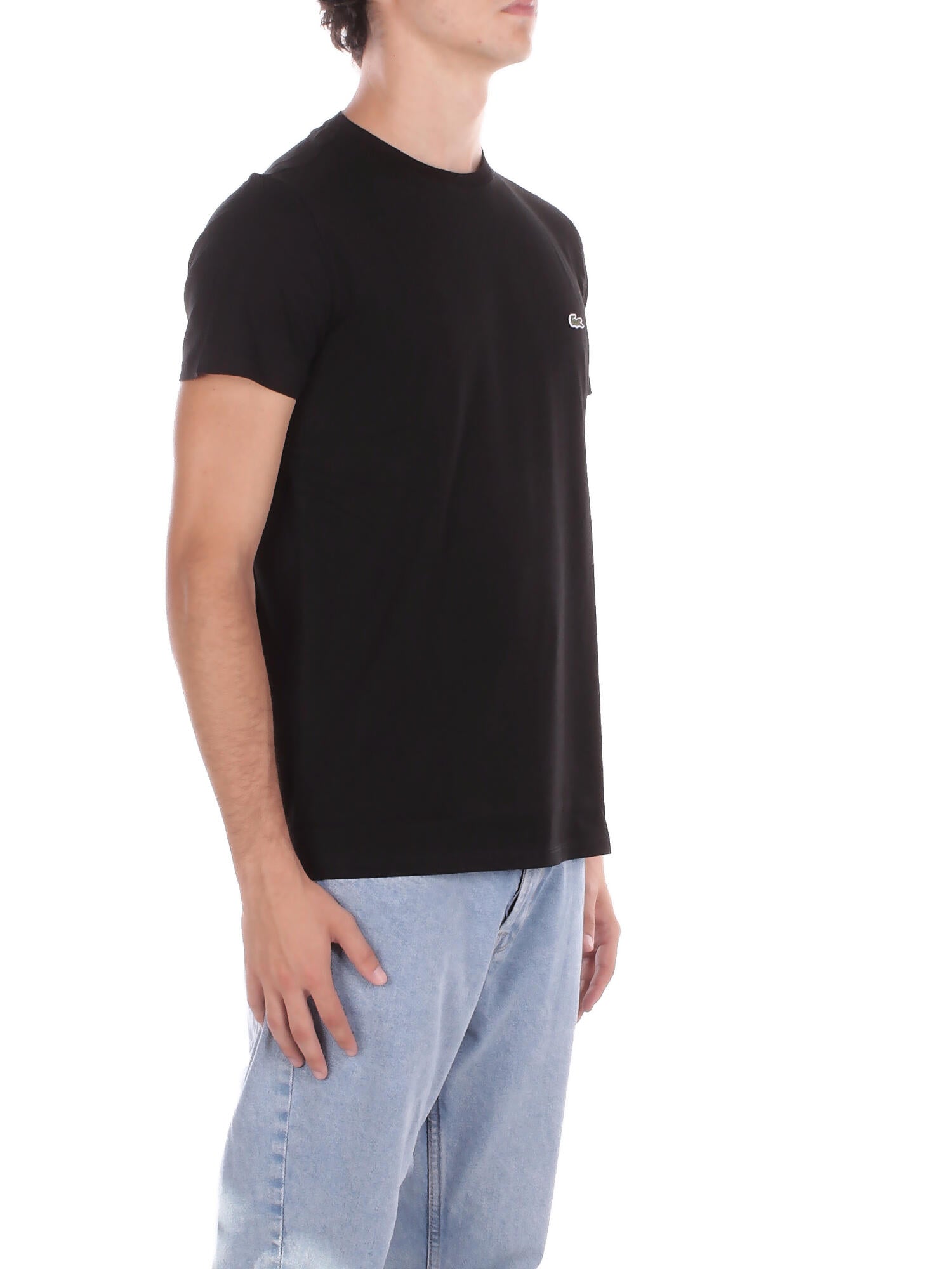 LACOSTE Uomo T-shirt TH6709 031 Tee shirt Nero