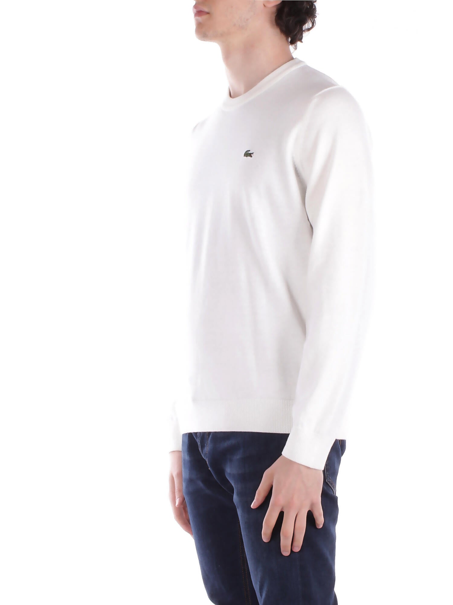 LACOSTE Uomo Maglia AH0128 70V Pullover Farina