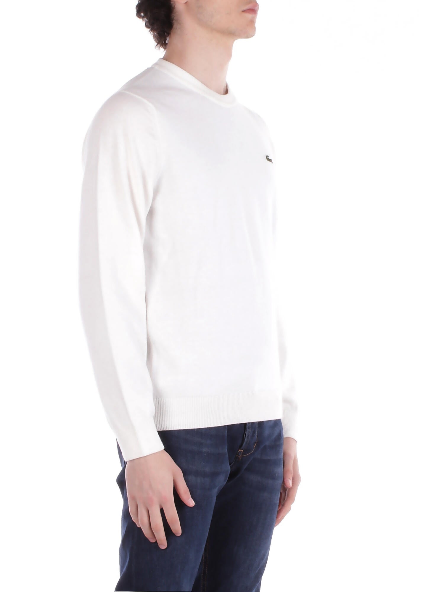 LACOSTE Uomo Maglia AH0128 70V Pullover Farina