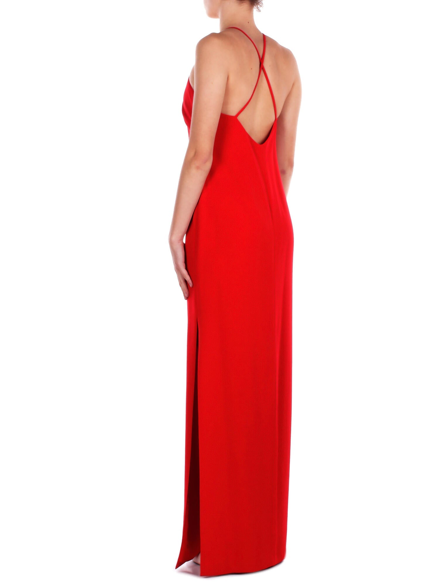 RALPH LAUREN Donna Abito 253P10146 001 Woven gown dresses red