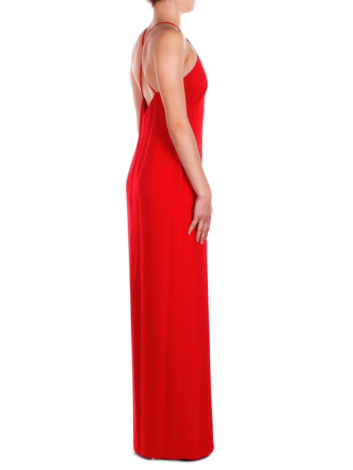 RALPH LAUREN Donna Abito 253P10146 001 Woven gown dresses red