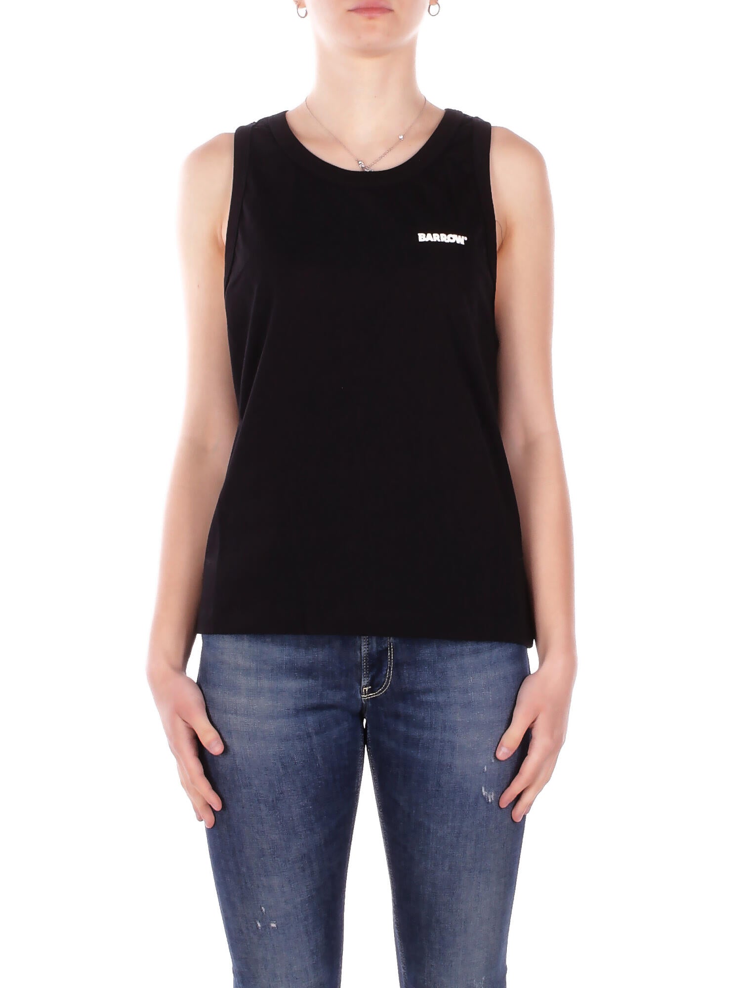 BARROW Unisex Canotta S6BWUATA008 110 Jersey tank top Nero