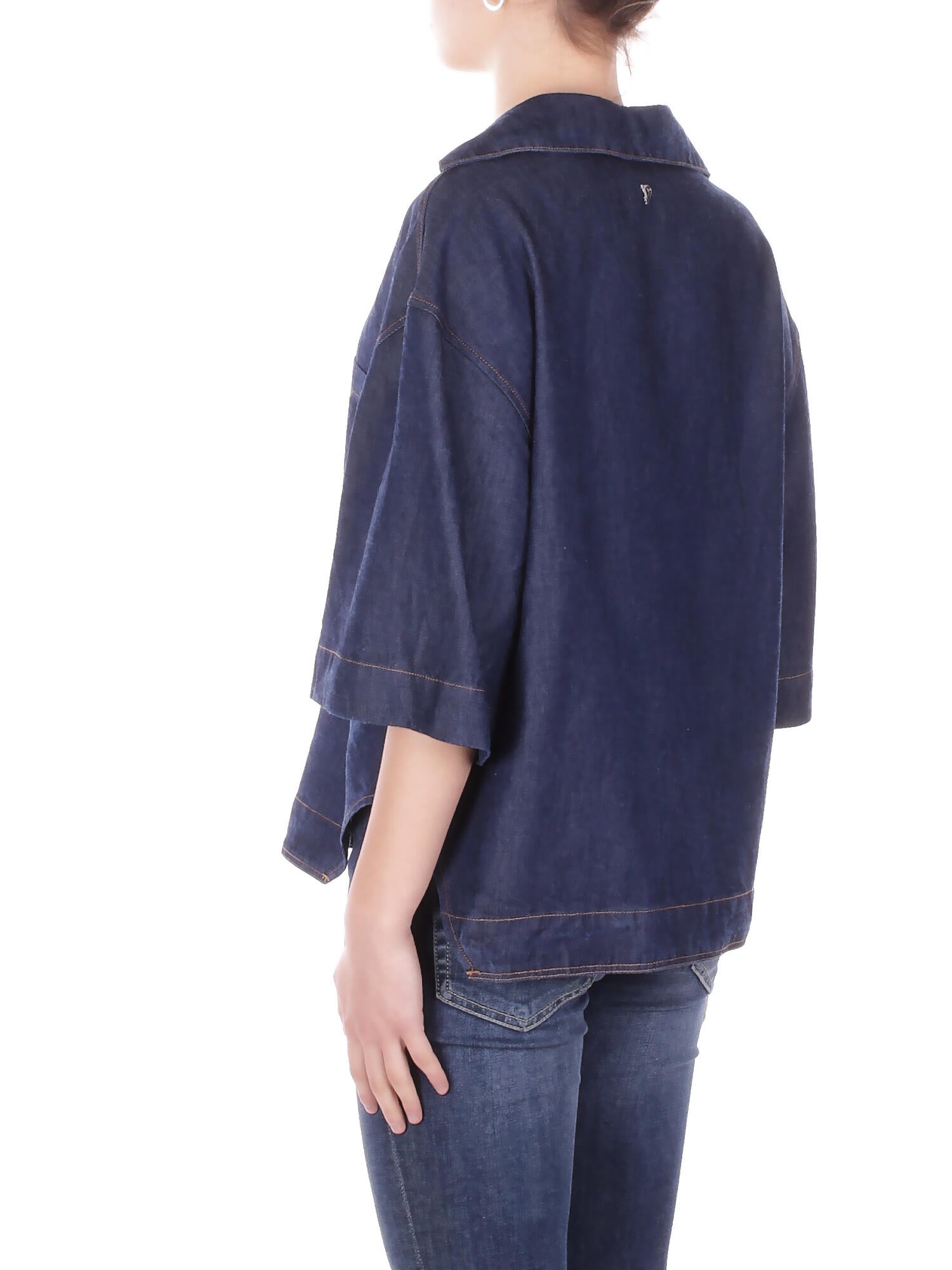 DONDUP Donna Camicia DC458DF0266D 800 Camicia regular in denim lyoce Blu denim