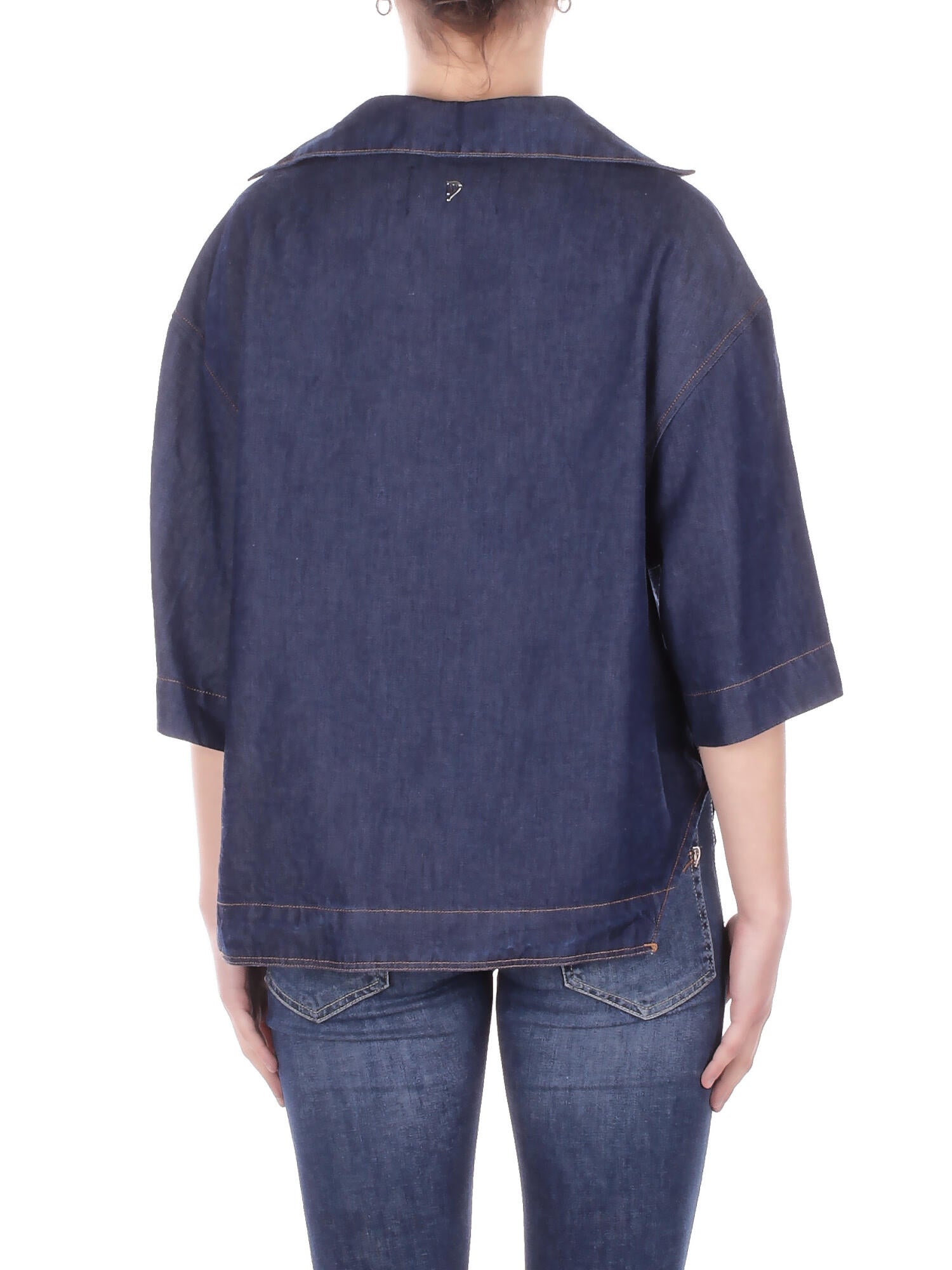 DONDUP Donna Camicia DC458DF0266D 800 Camicia regular in denim lyoce Blu denim