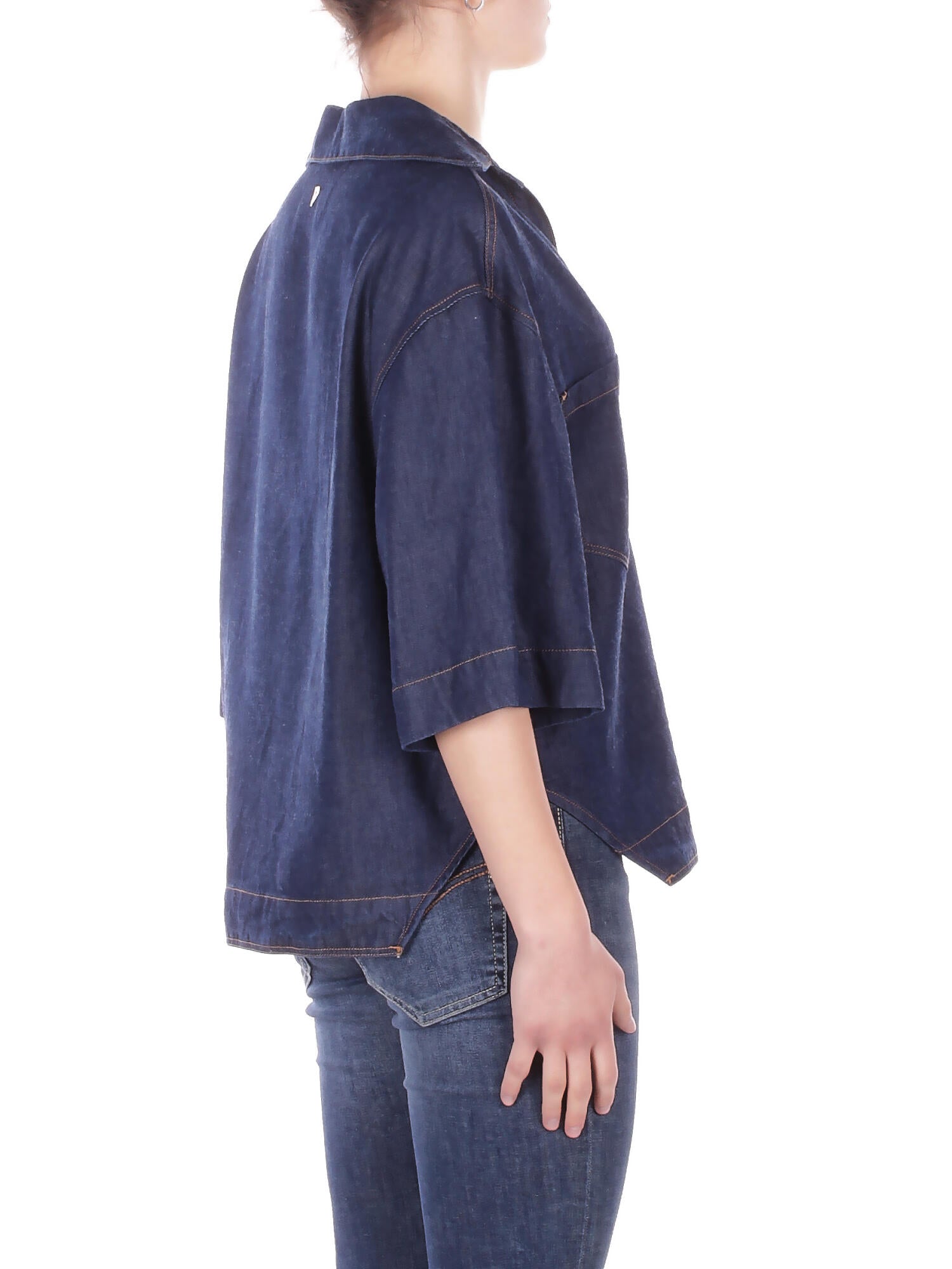 DONDUP Donna Camicia DC458DF0266D 800 Camicia regular in denim lyoce Blu denim