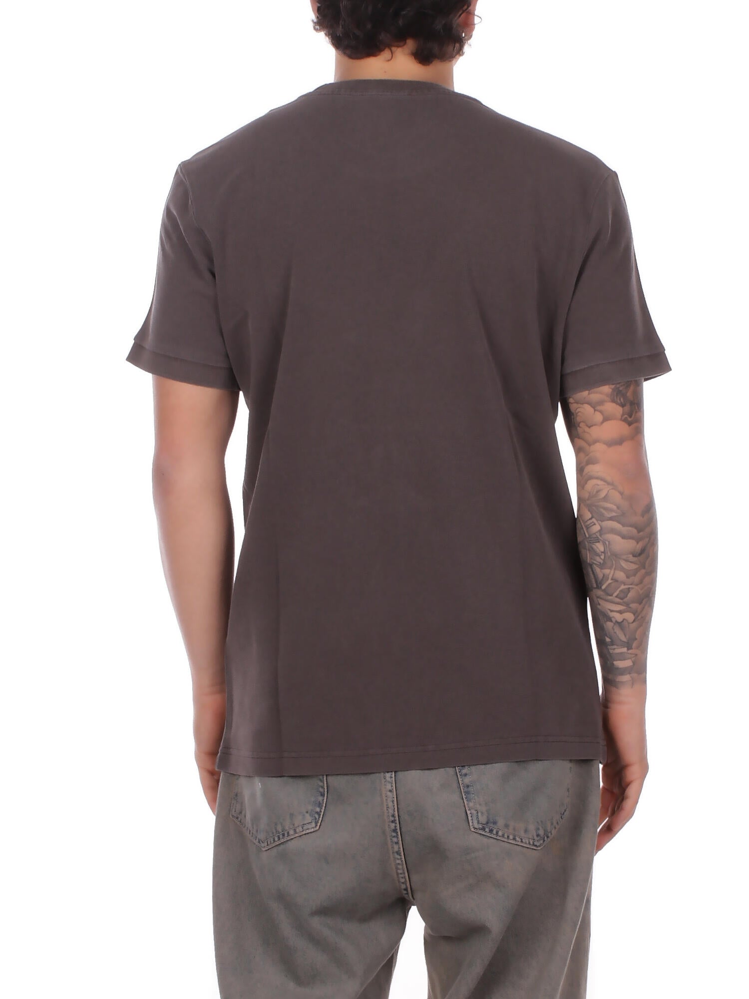 FAY Uomo T-shirt NPMB352136 TZEFS602 T-shirt fay piquet tinto frost Marrone scuro