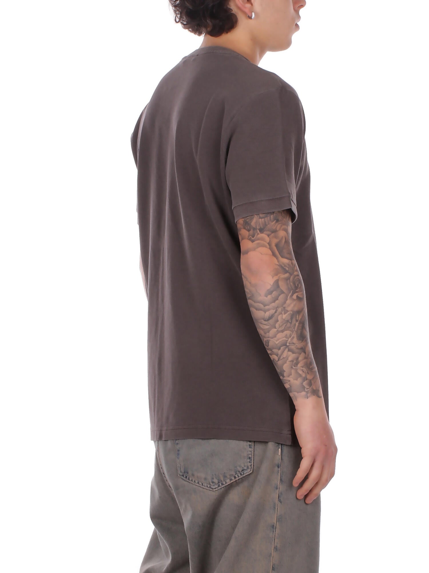FAY Uomo T-shirt NPMB352136 TZEFS602 T-shirt fay piquet tinto frost Marrone scuro