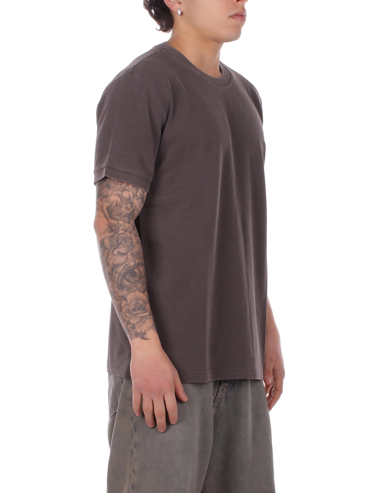 FAY Uomo T-shirt NPMB352136 TZEFS602 T-shirt fay piquet tinto frost Marrone scuro