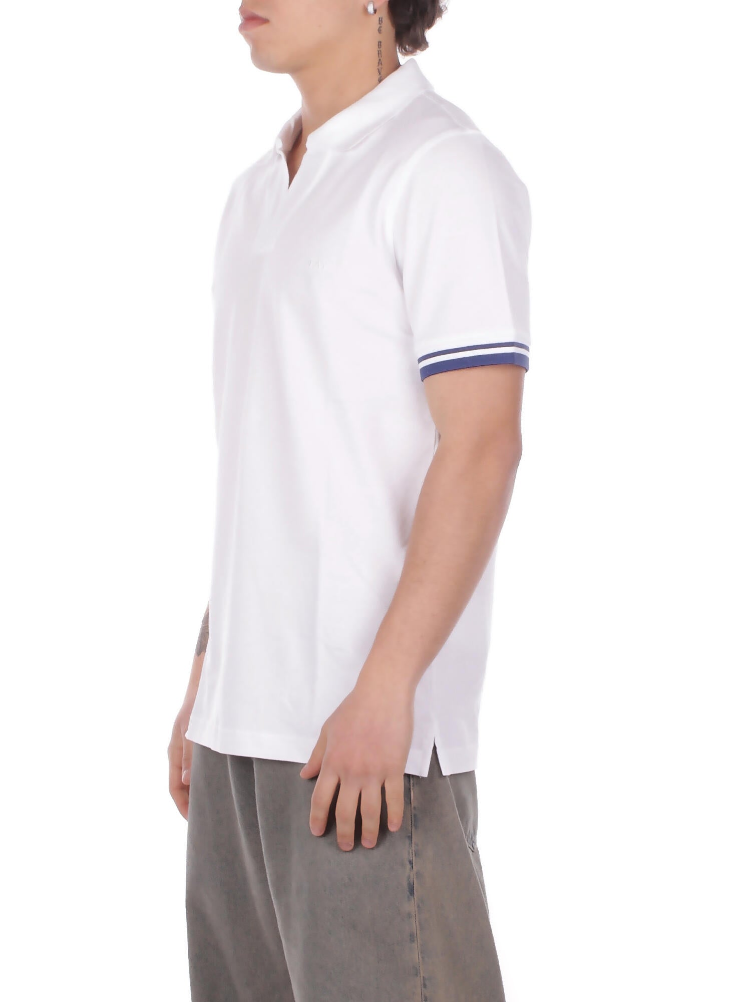 FAY Uomo Polo NPMB252141 STDWB001 Polo senza bot piquet str Bianco