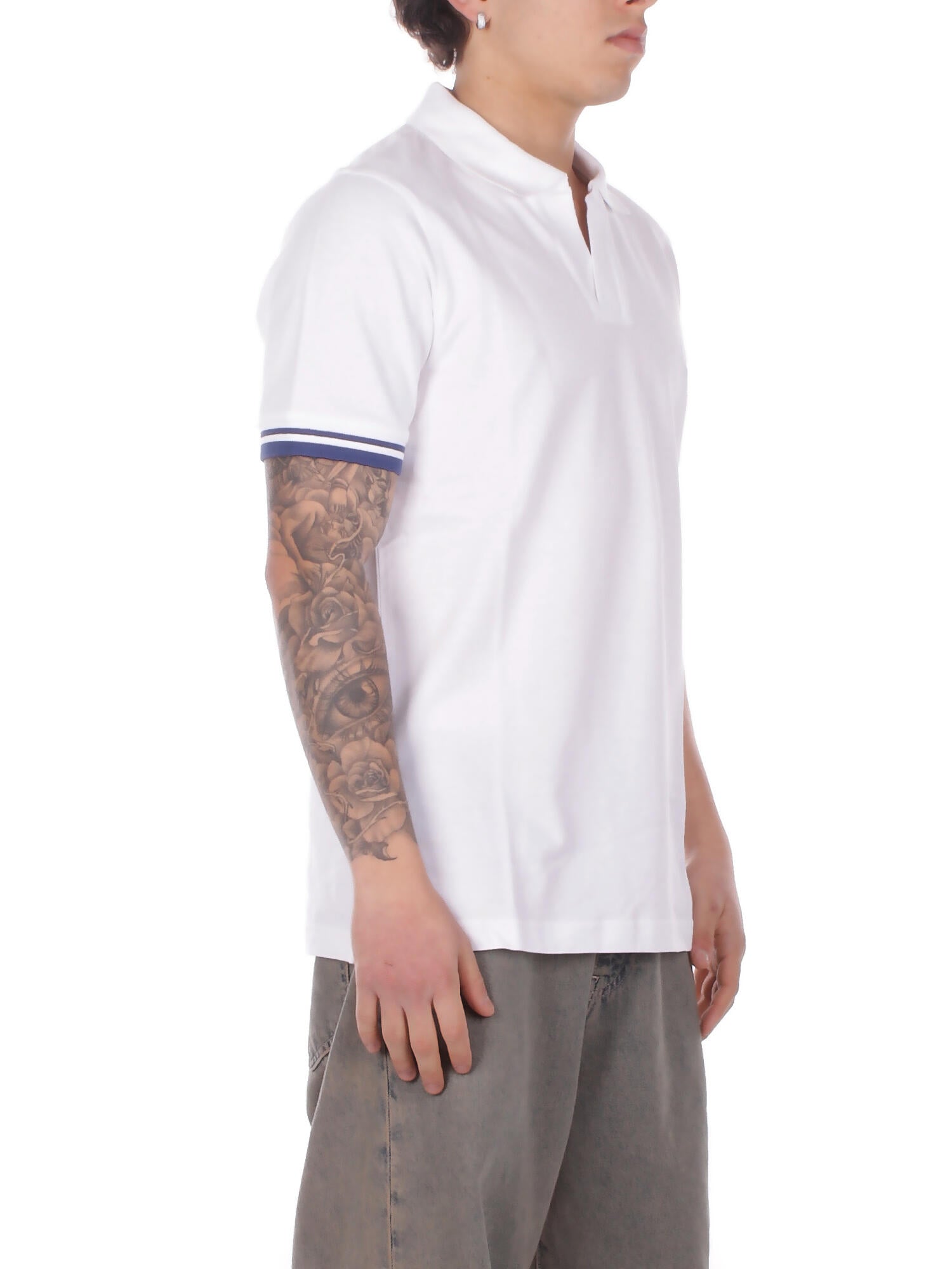FAY Uomo Polo NPMB252141 STDWB001 Polo senza bot piquet str Bianco