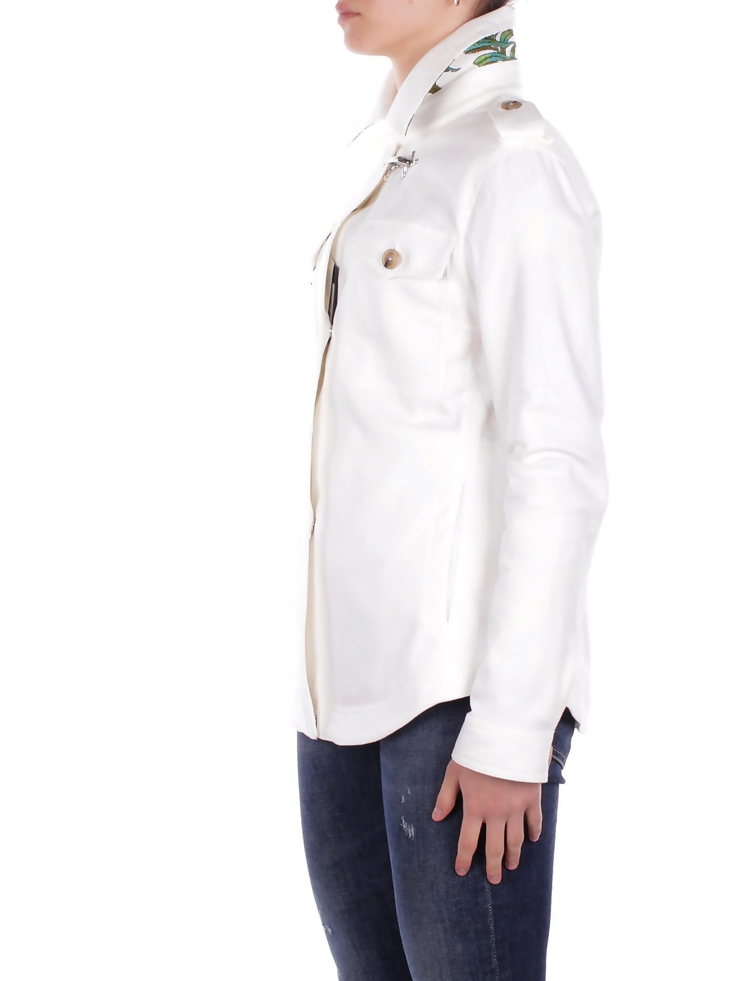 FAY Donna Giacca NAW0452317 SYCZB004 Shirt jkt con gancio Neve