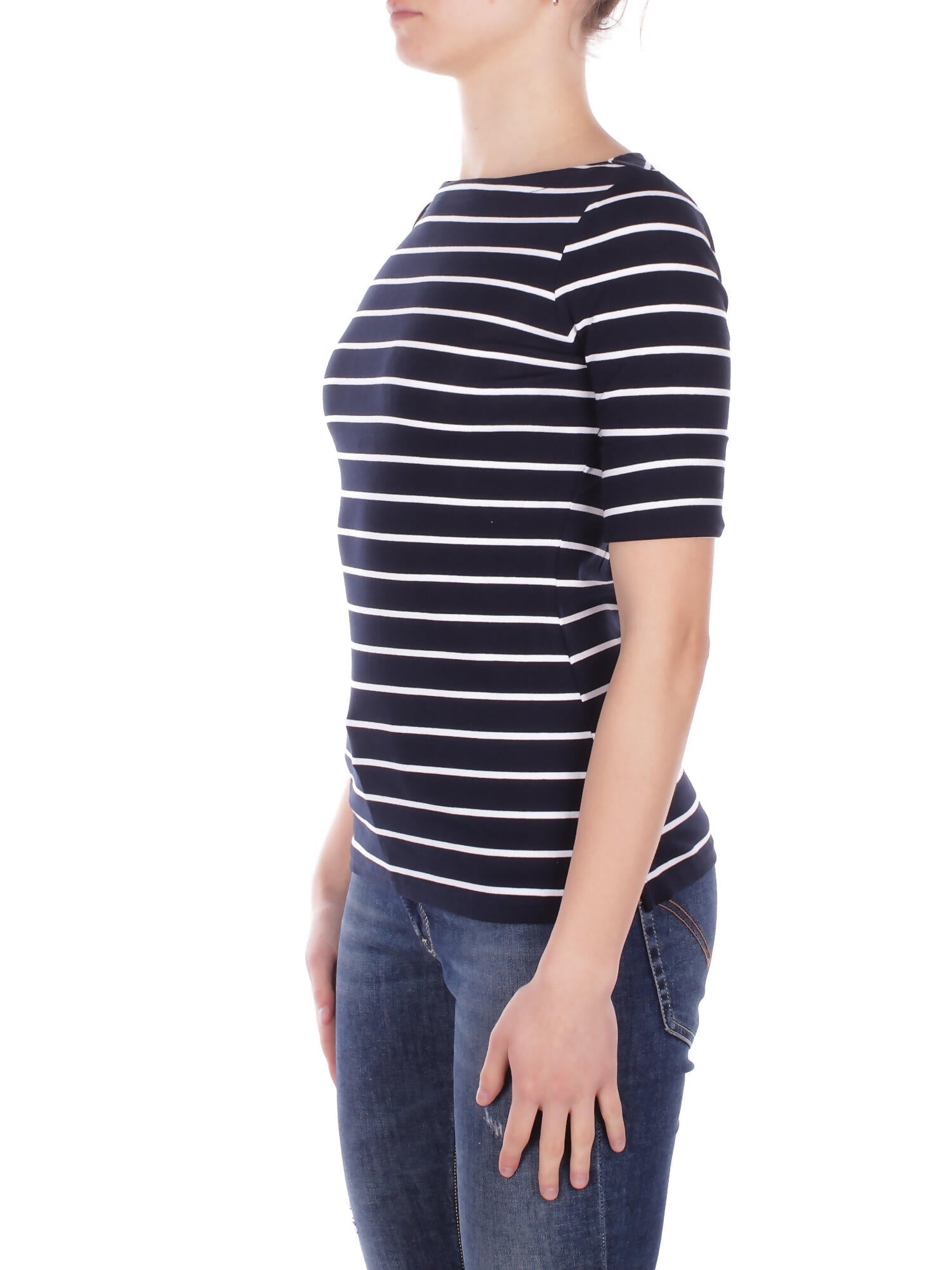RALPH LAUREN Donna Maglia 200701085 002 Judy elbow sleeve knit Navy white