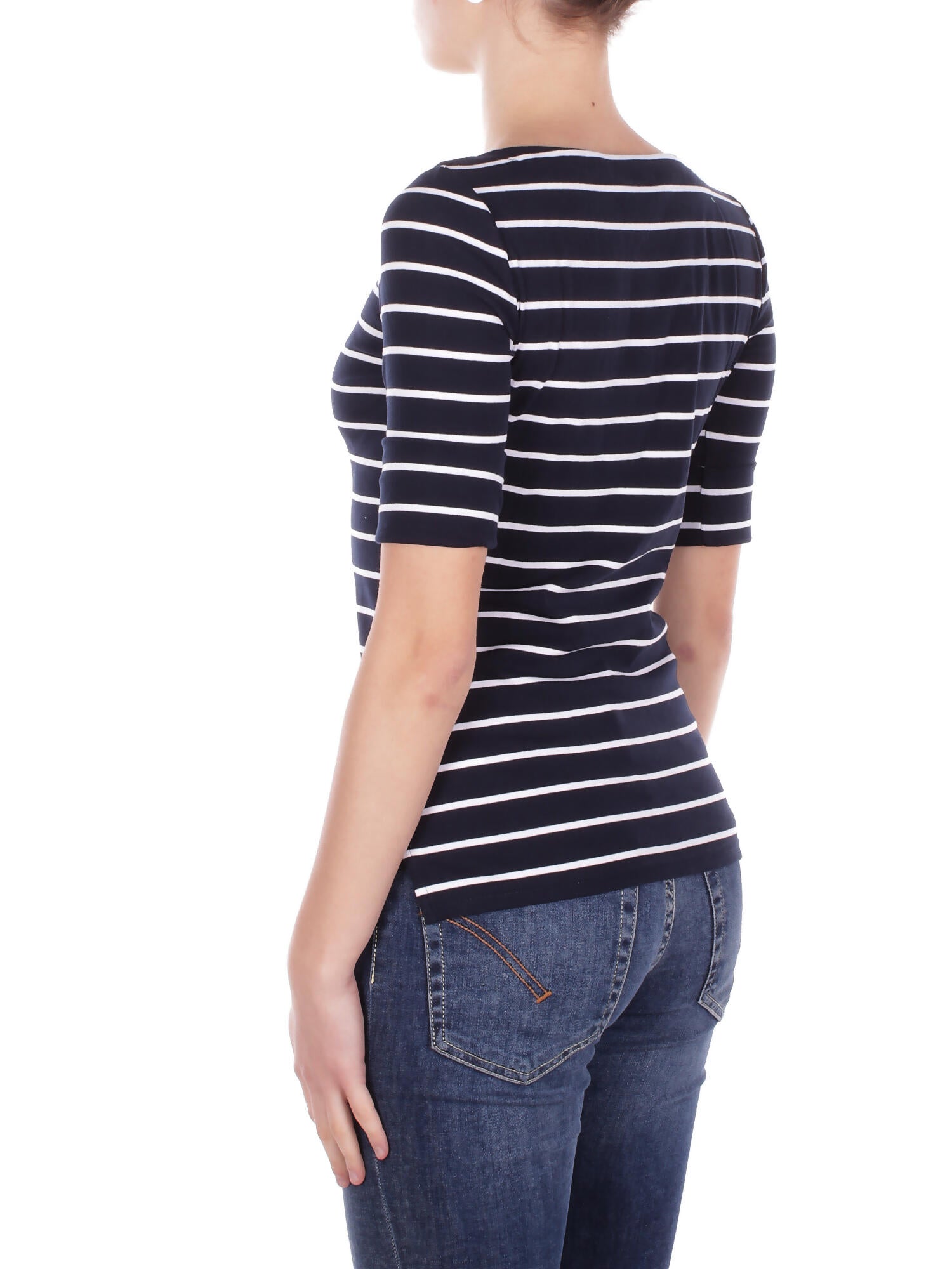 RALPH LAUREN Donna Maglia 200701085 002 Judy elbow sleeve knit Navy white