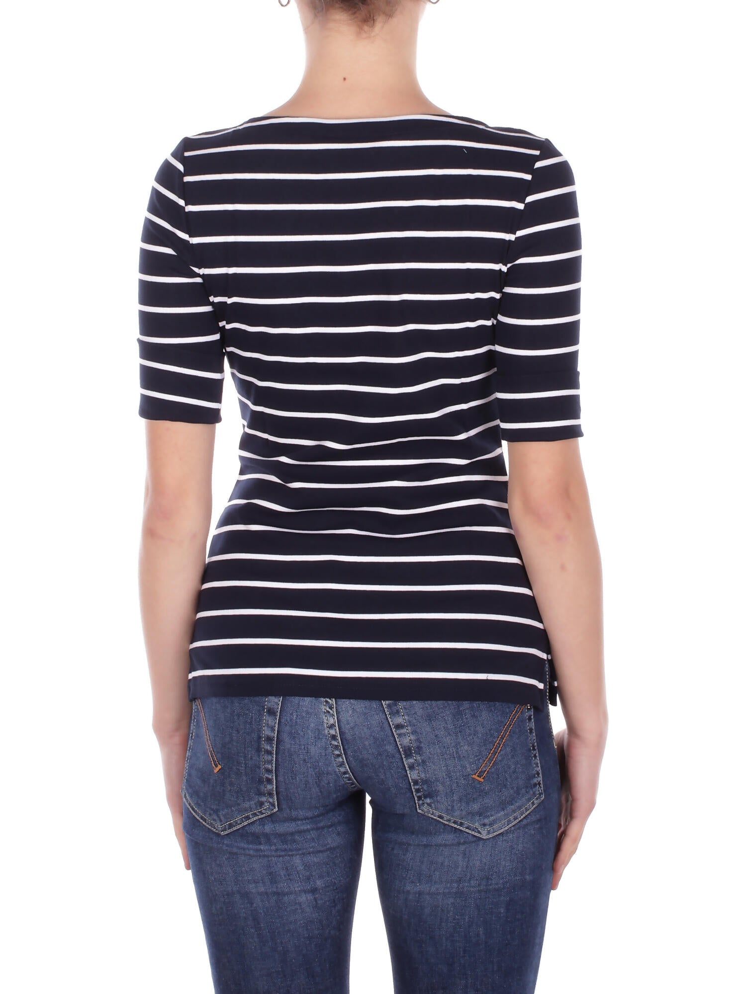 RALPH LAUREN Donna Maglia 200701085 002 Judy elbow sleeve knit Navy white