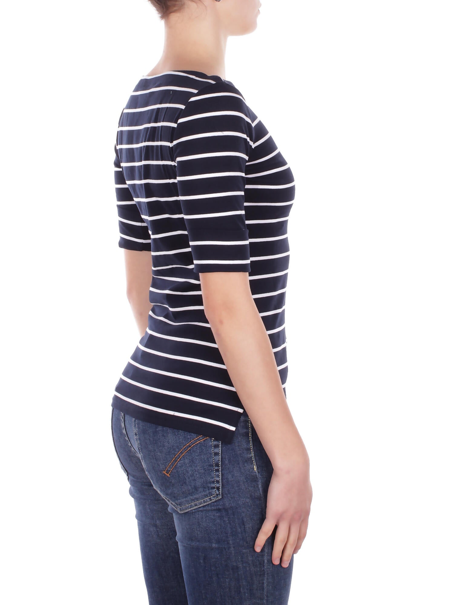 RALPH LAUREN Donna Maglia 200701085 002 Judy elbow sleeve knit Navy white