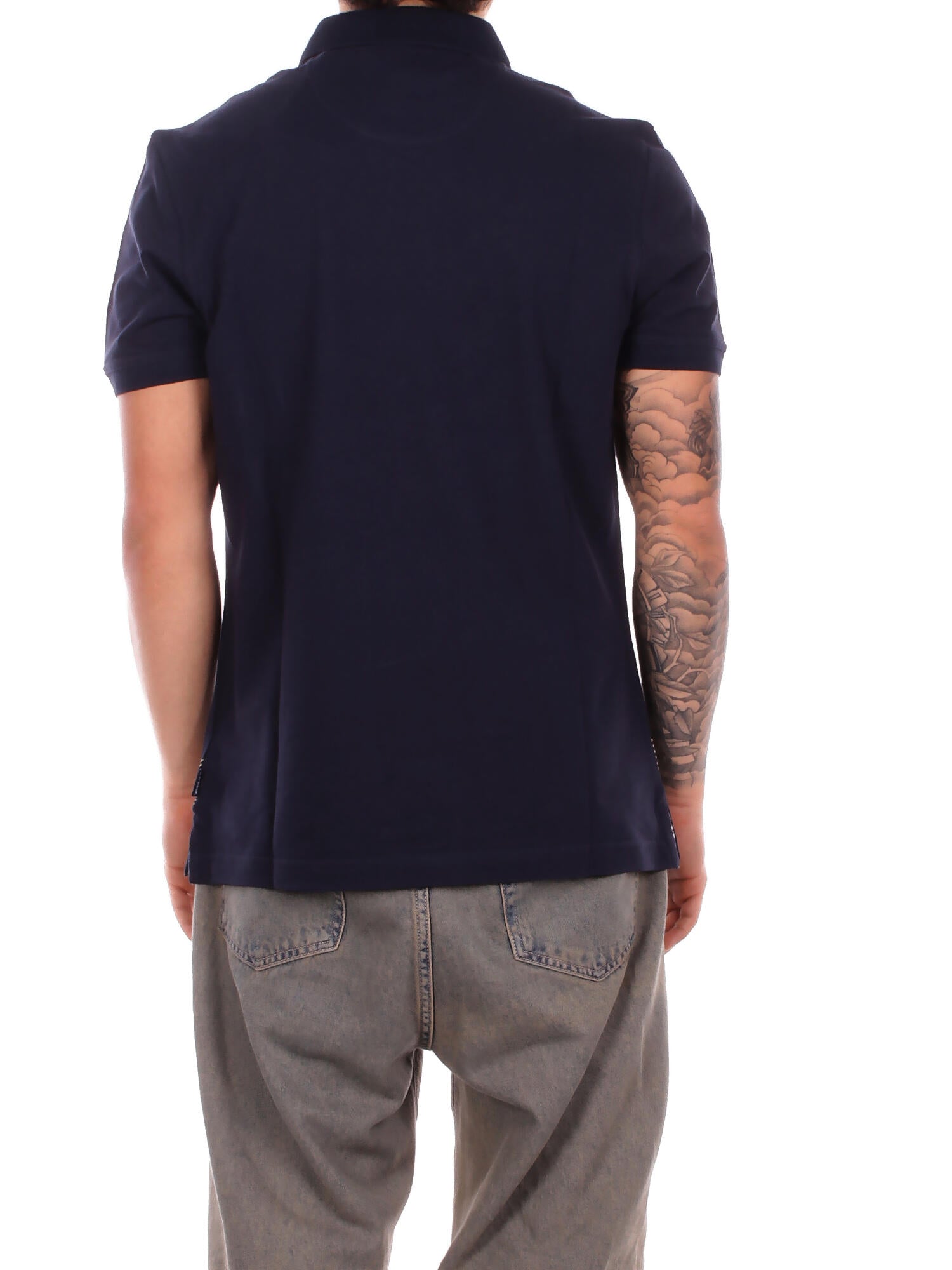 BARBOUR Uomo Polo MML1117 NY94 Blaine polo midlayers Blu verde
