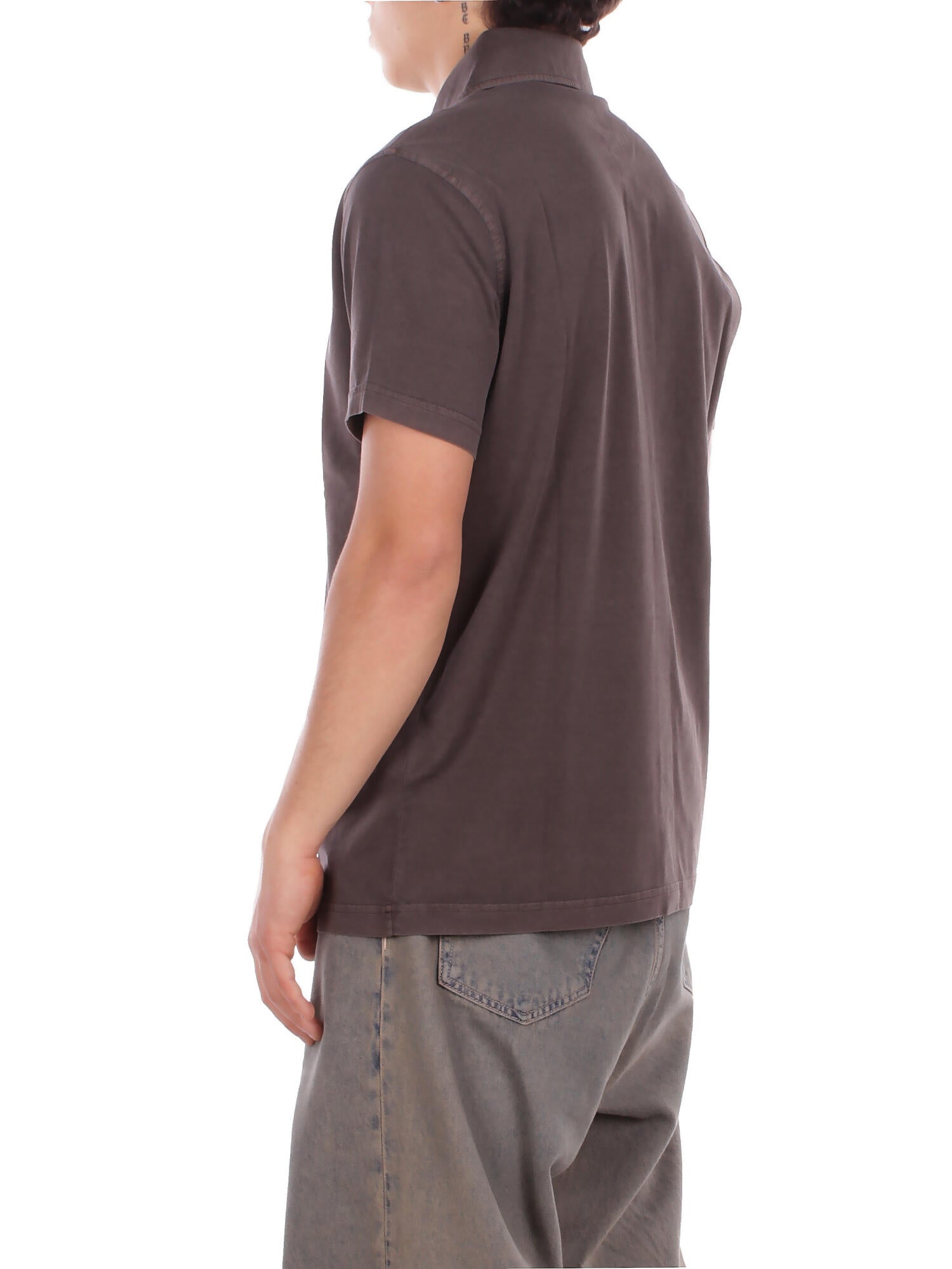 FAY Uomo Polo NPMB252143 TUY1S602 Polo fay jersey fros embroider Marrone scuro