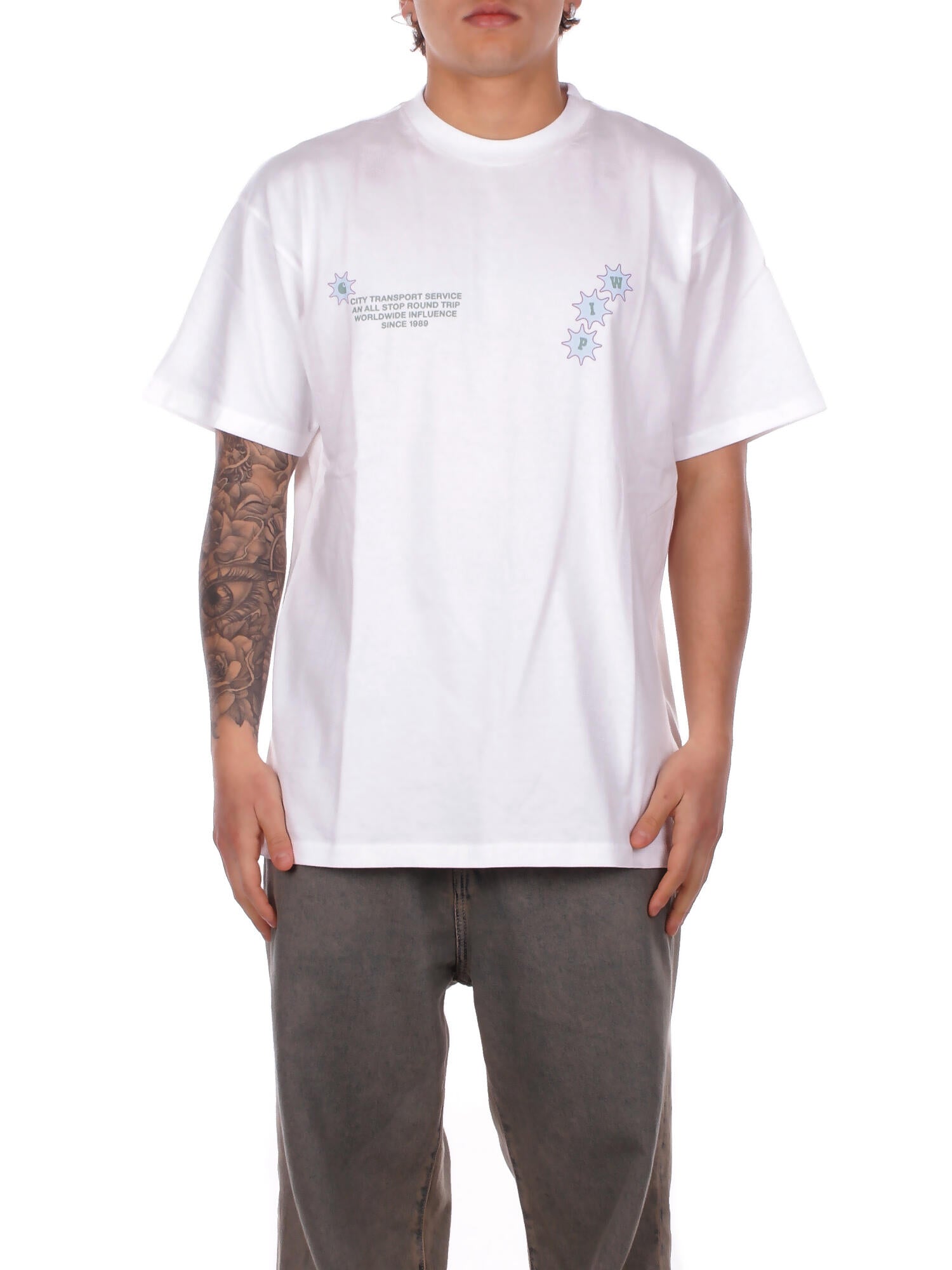 CARHARTT WIP Uomo T-shirt I036233 02XX S\s c trip t-shirt White