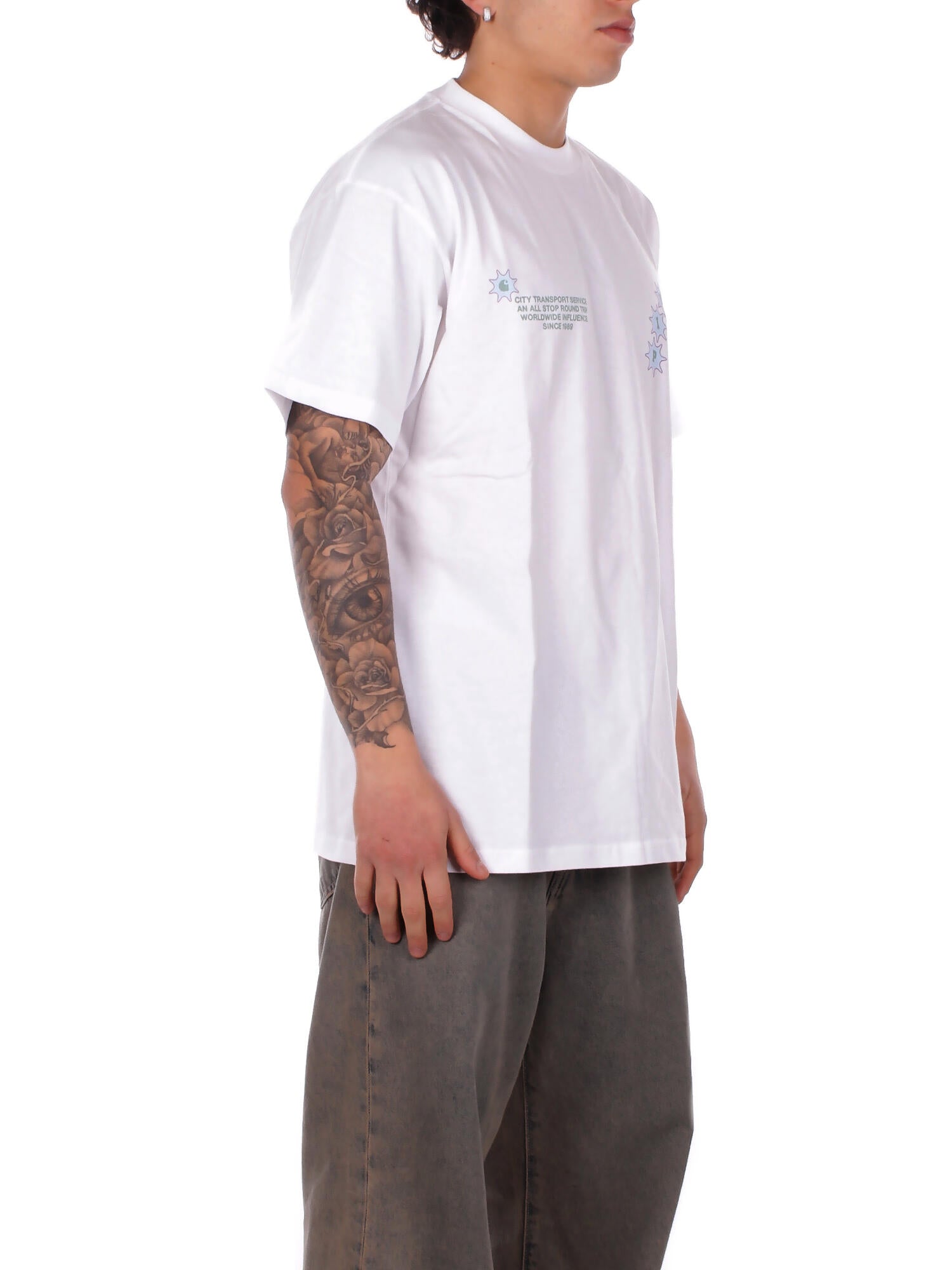 CARHARTT WIP Uomo T-shirt I036233 02XX S\s c trip t-shirt White