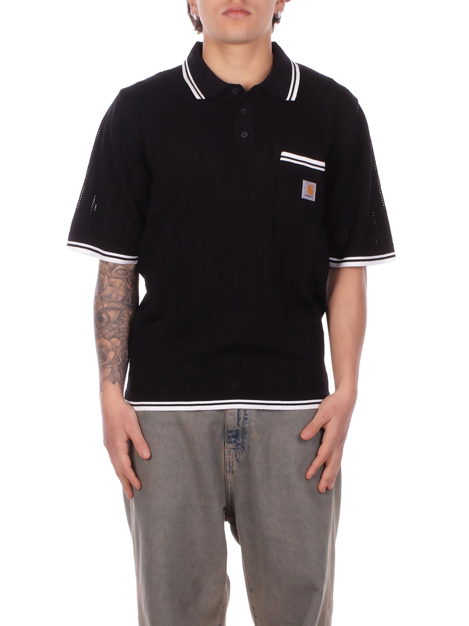 CARHARTT WIP Uomo Polo I036168 K02XX S\s ramsey polo Black