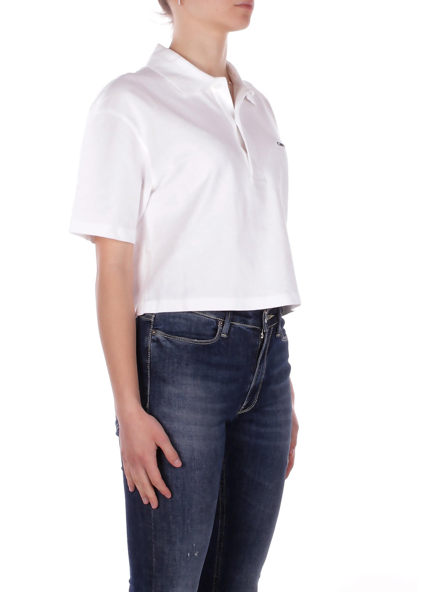 CARHARTT WIP Donna Polo I034553 00AXX W' s\s carh script polo t-shi White black