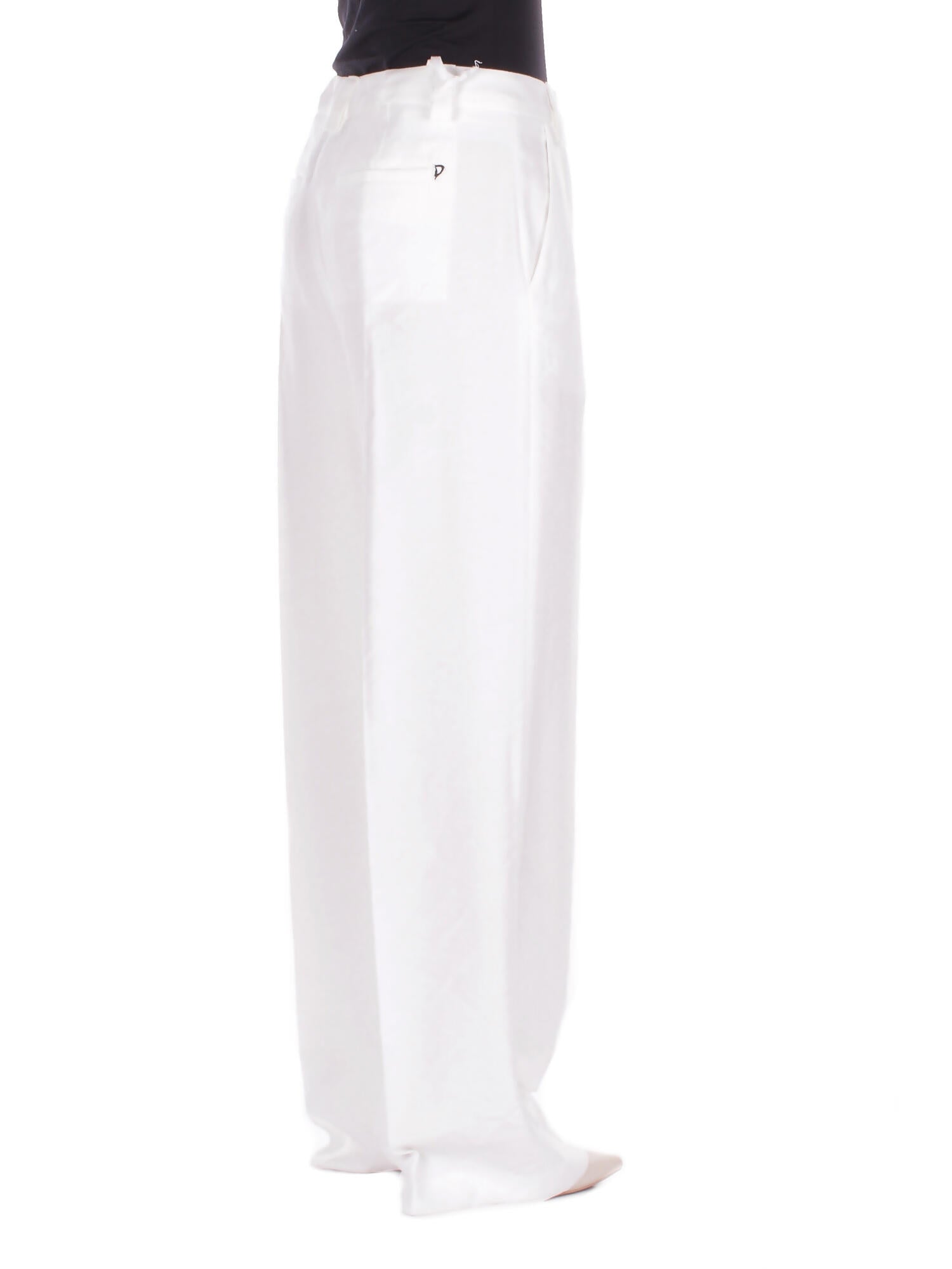 DONDUP Donna Pantalone DP883IF0049D 001 Pantalone wide leg chino abby Latte