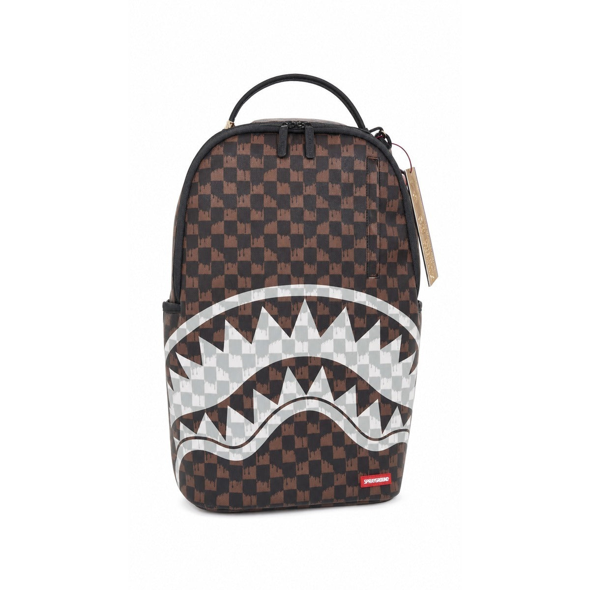 Zaino Unisex Sprayground Brown Cream Drip Check Shark 910B8552 NSZ