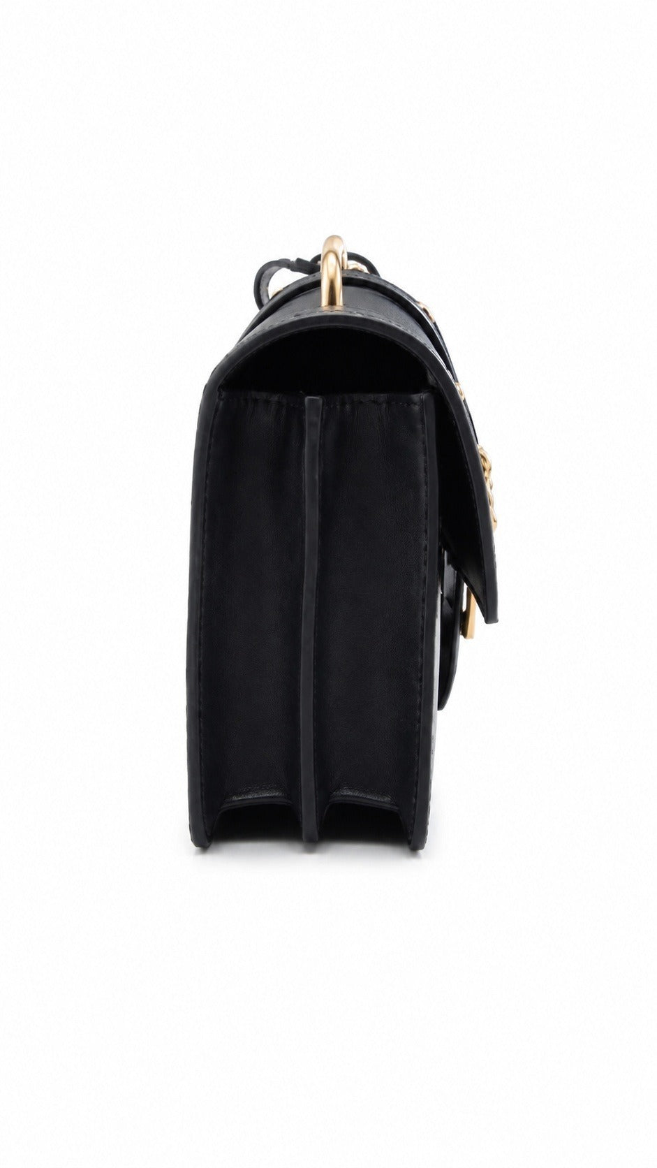 Borsa da Donna PINKO 105856 A0F1 Z99Q Love One Mini in Pelle di Vitello Nero con Dettagli Oro