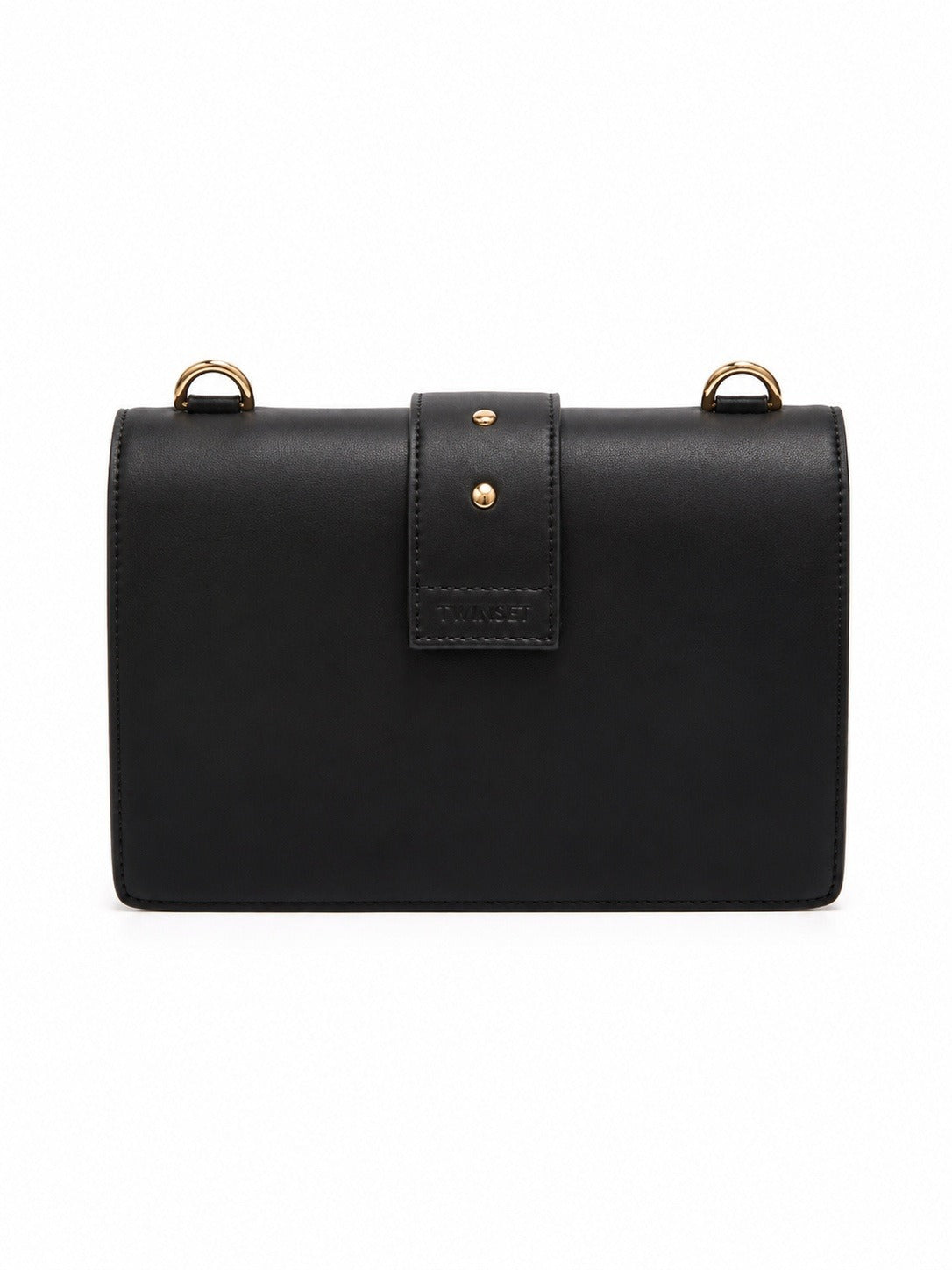Borsa da Donna PINKO 105856 A0F1 Z99Q Love One Mini in Pelle di Vitello Nero con Dettagli Oro