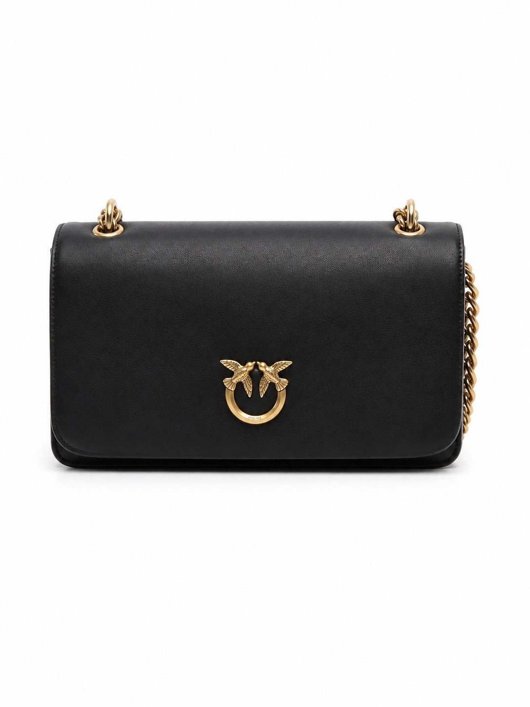 PINKO Donna Borsa 107022 A3CX M12Q Click Soft Horizontal Chain in Marrone Scuro