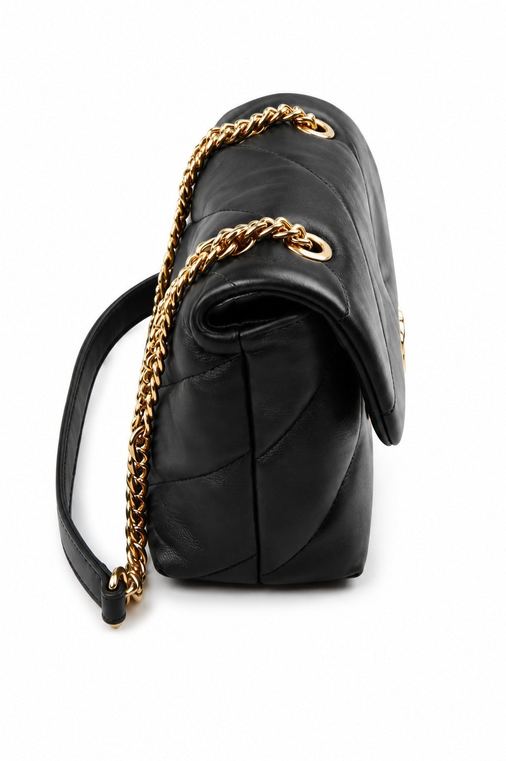 PINKO Donna Borsa Puff Mini New Buckle Sheep - Nero e Oro