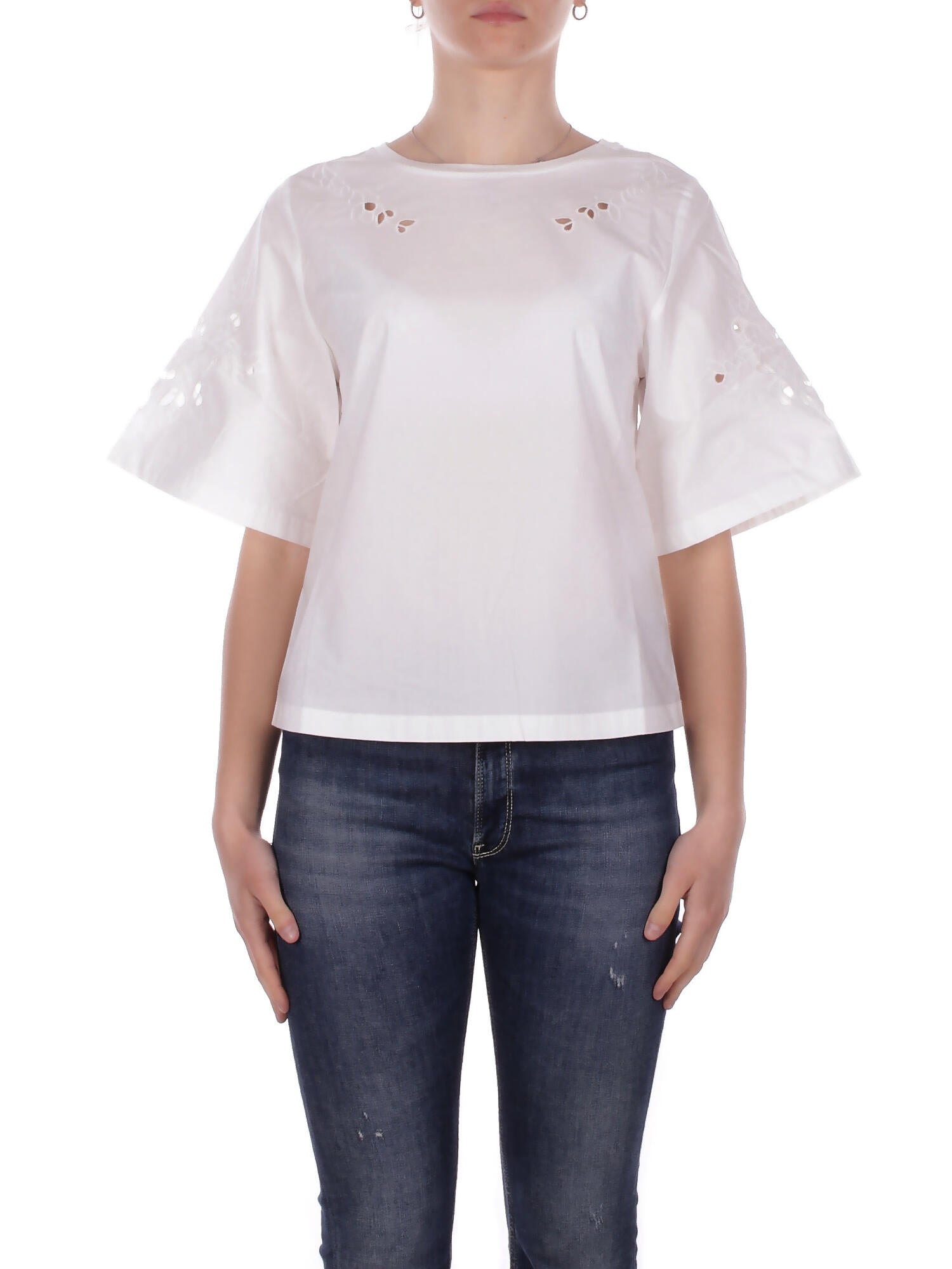 MAX MARA Donna Blusa 2615941102600 001 Wkd targa White