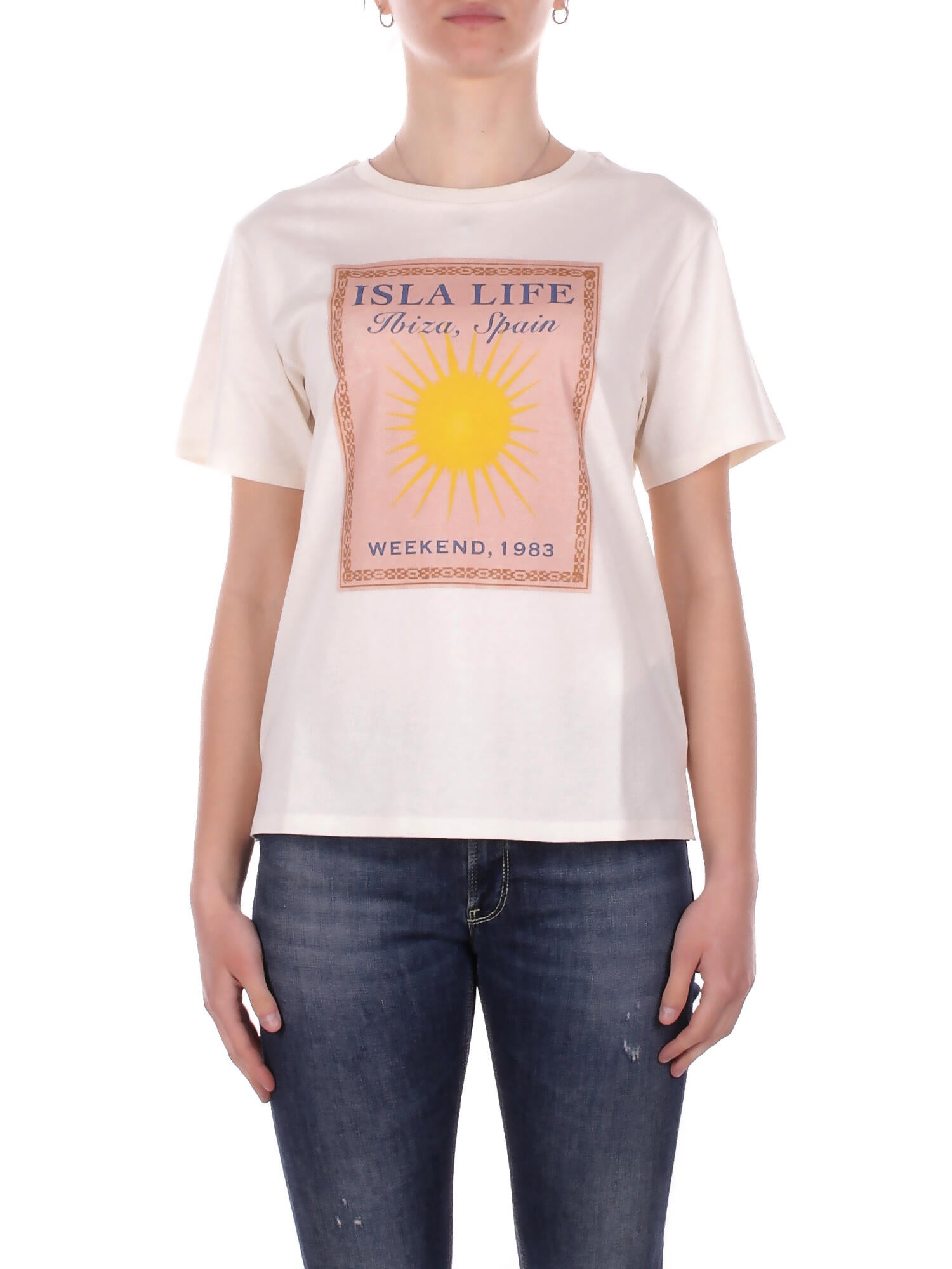 MAX MARA Donna T-shirt 2615971032600 003 Wkd pantera Ecru