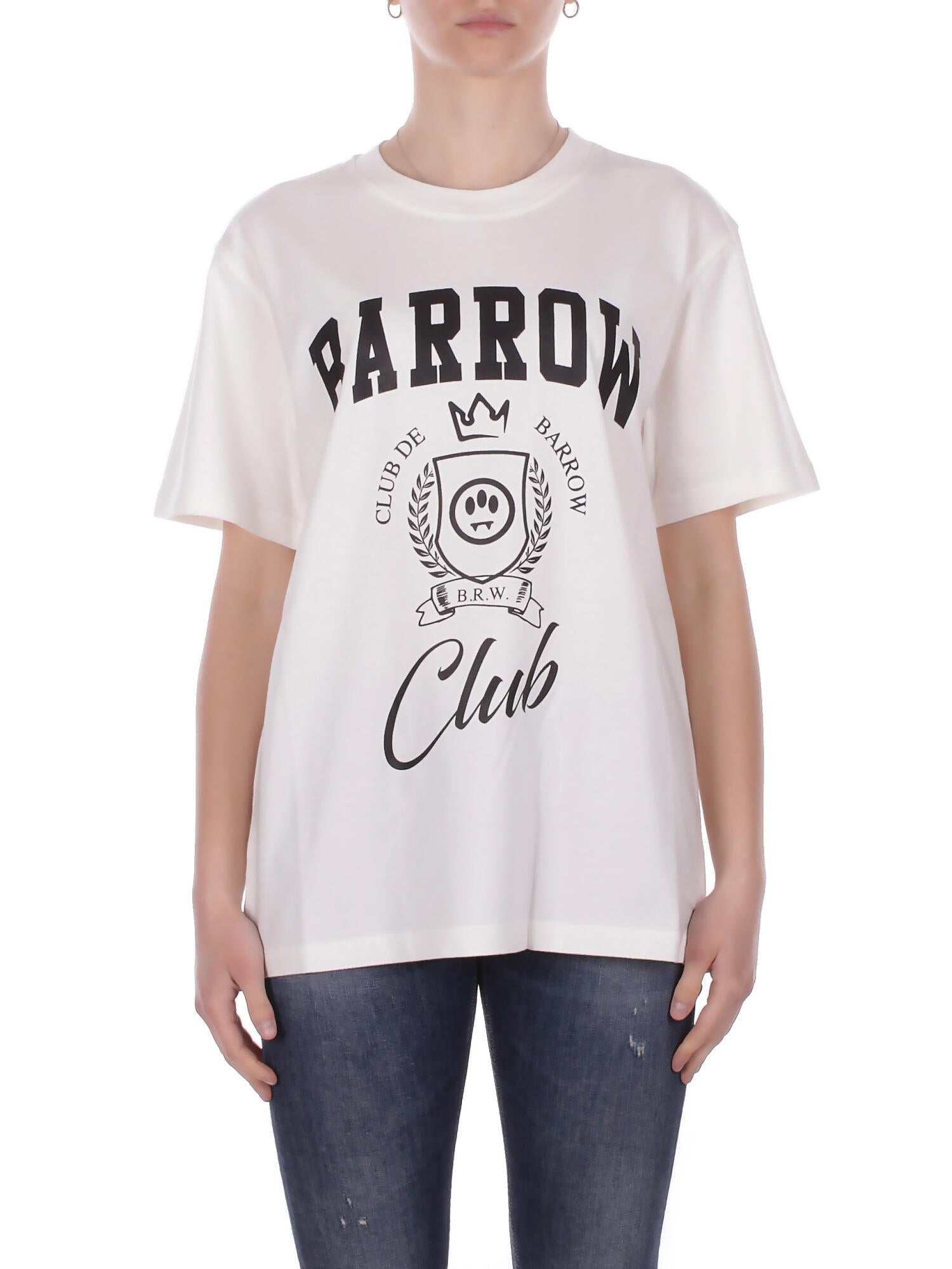 BARROW Unisex T-shirt S6BWUATH019 412 Jersey t-shirt Panna