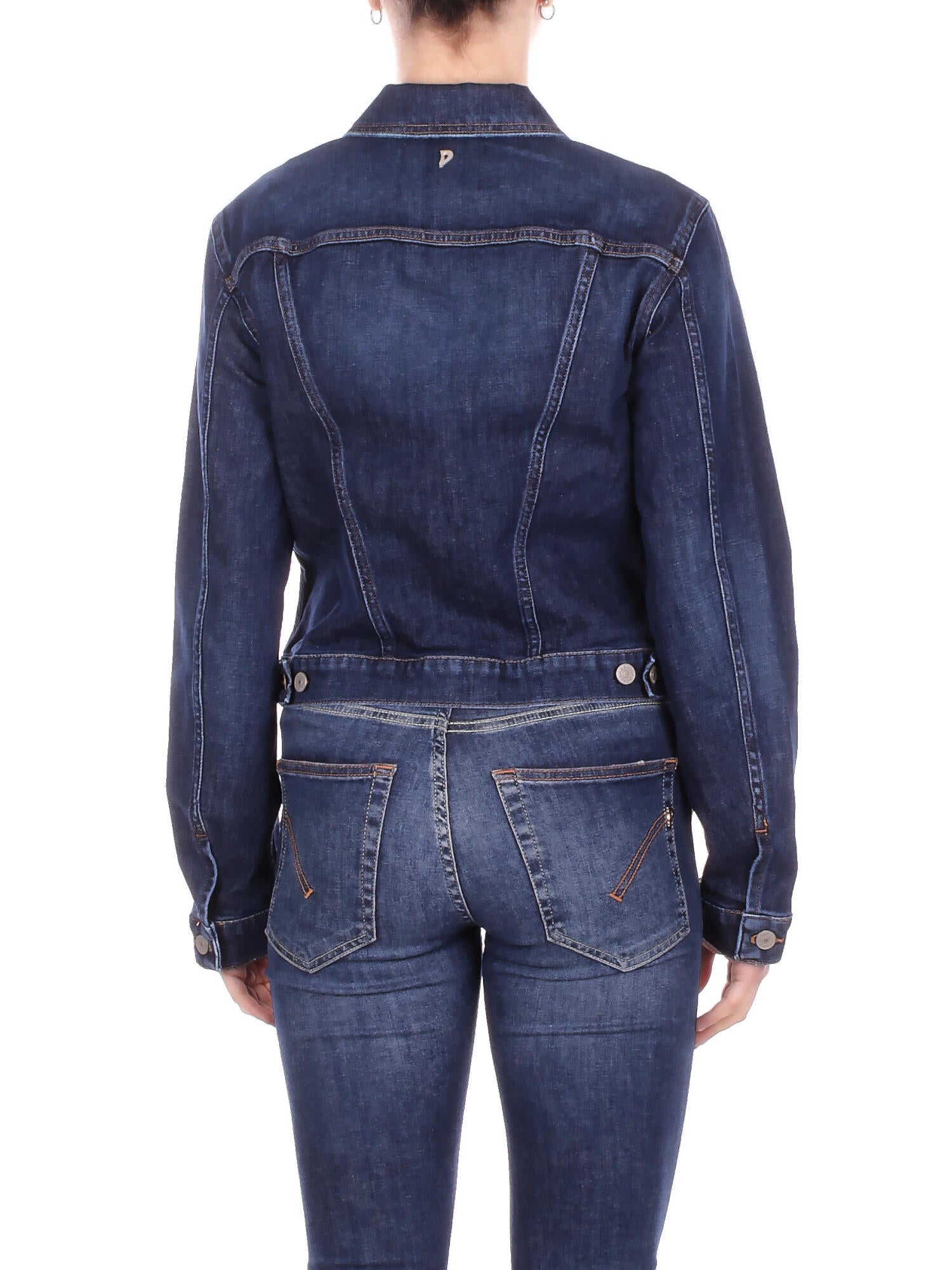 DONDUP Donna Giubbotto DJ777DSE340D 800 Giubbino slim in dnm esclusivo Denim blu