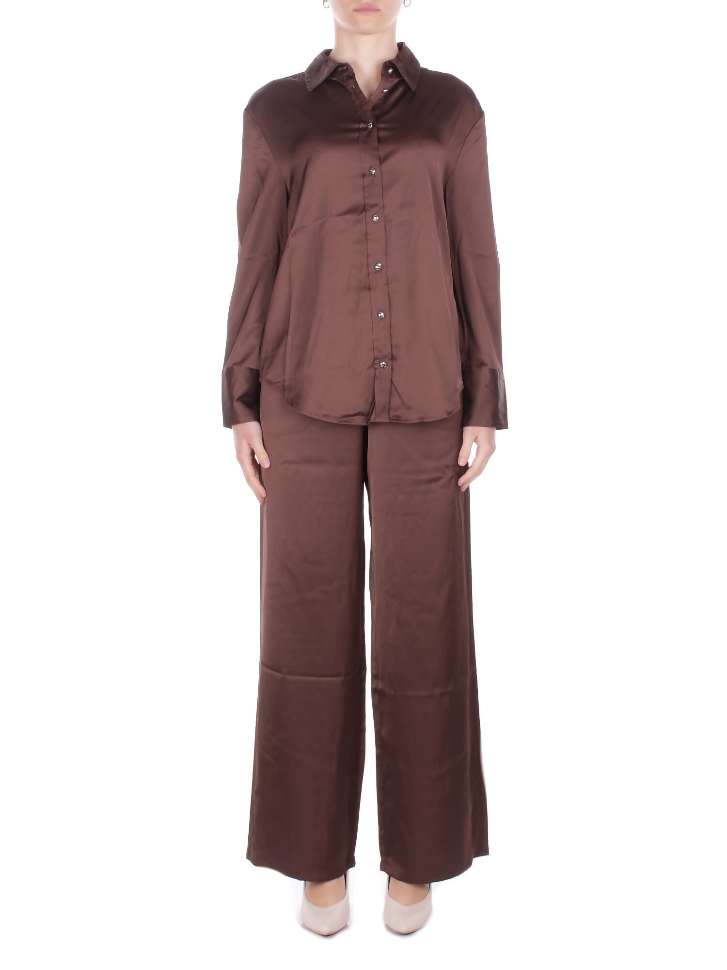 ONLY Donna Camicia 15366833 CHOCOLATE Onlzora mika ls reg shirt Chocolate