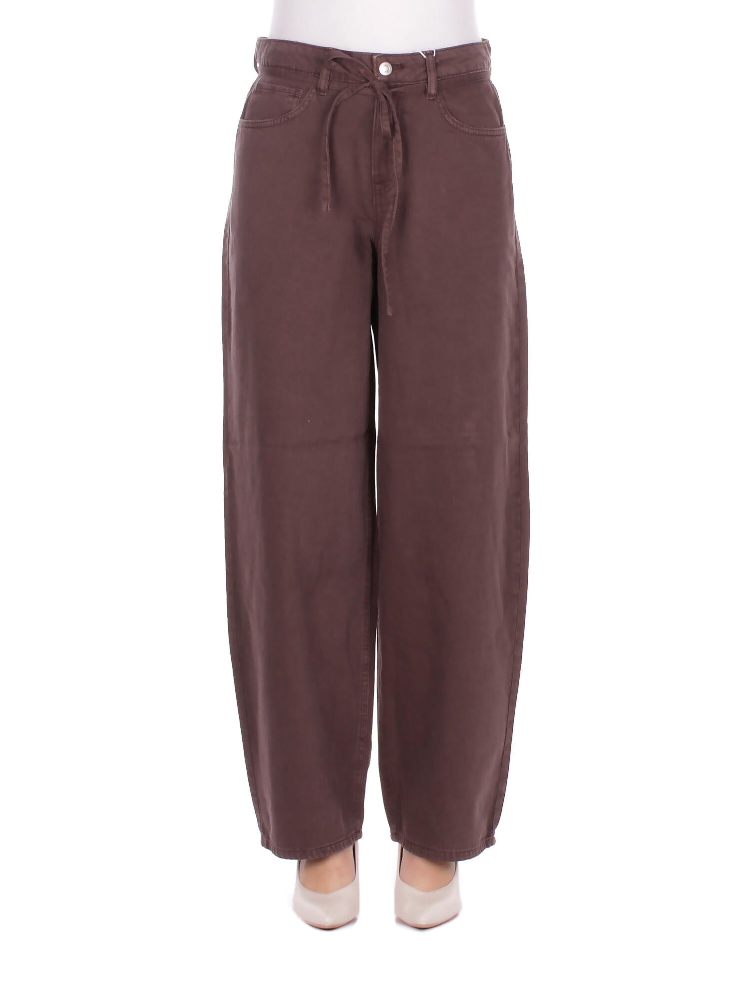 ONLY Donna Pantalone 15372521 DELICIOSO Onlgianna silla mw str belt pa Marrone