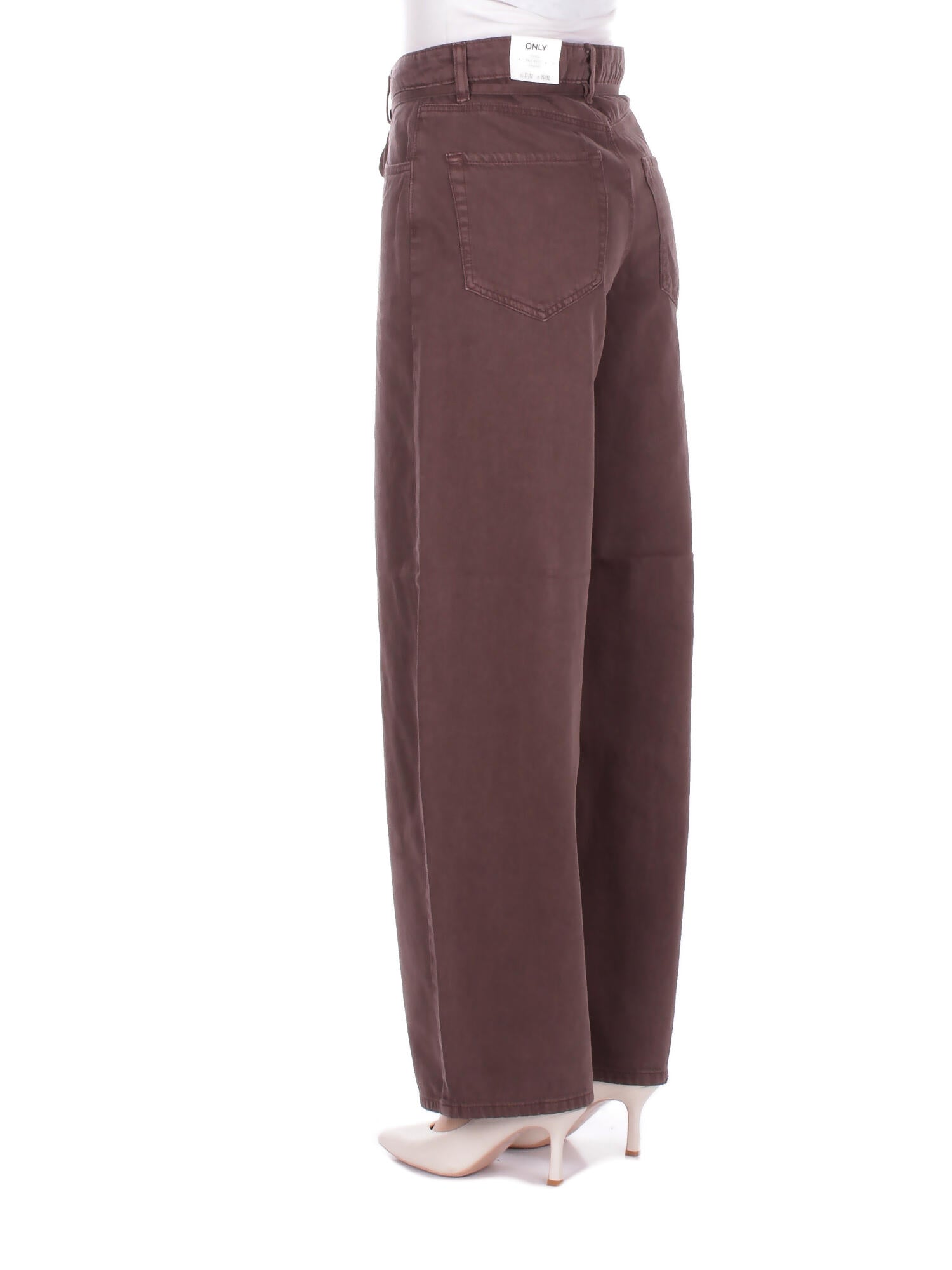 ONLY Donna Pantalone 15372521 DELICIOSO Onlgianna silla mw str belt pa Marrone