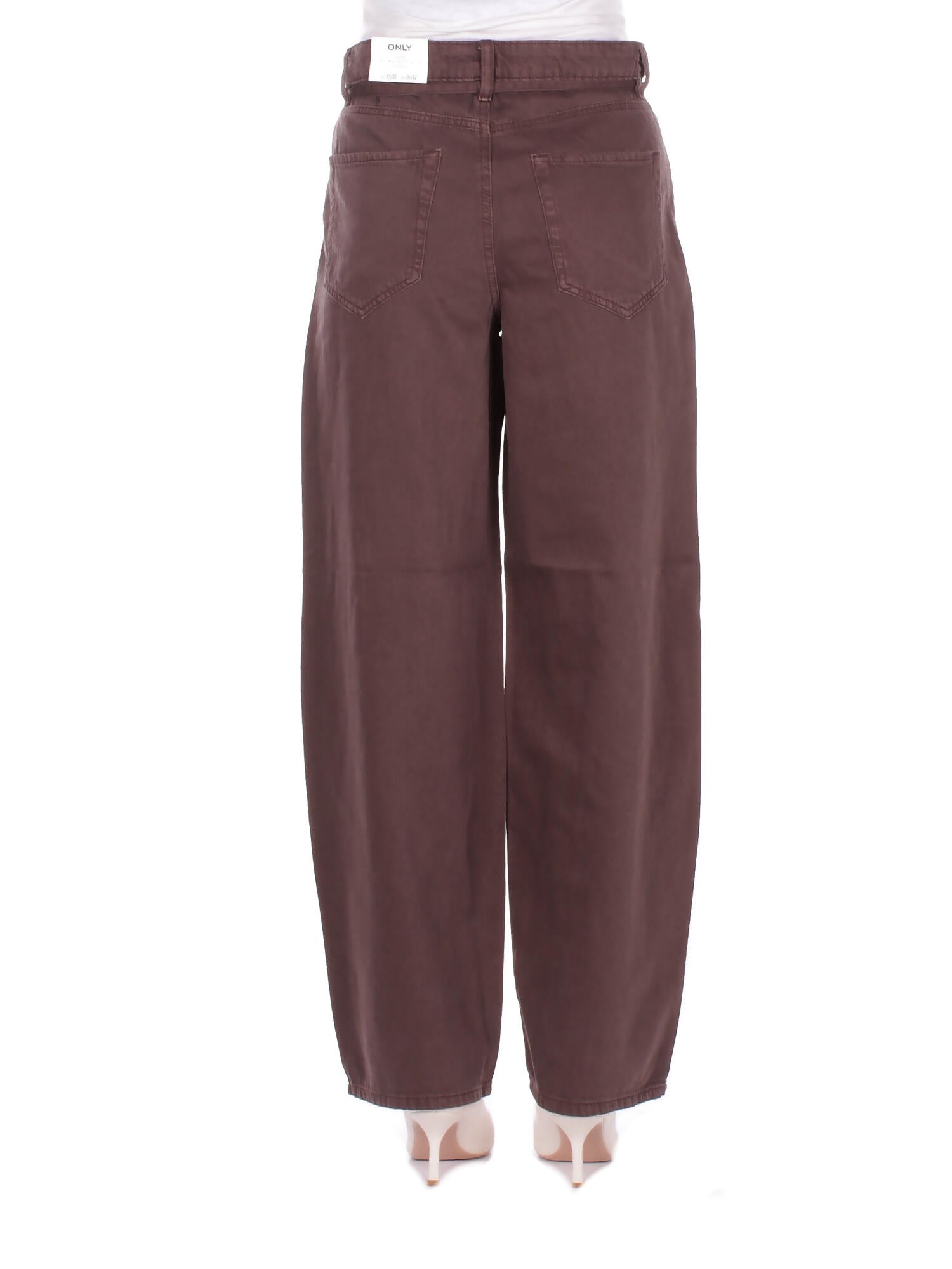 ONLY Donna Pantalone 15372521 DELICIOSO Onlgianna silla mw str belt pa Marrone