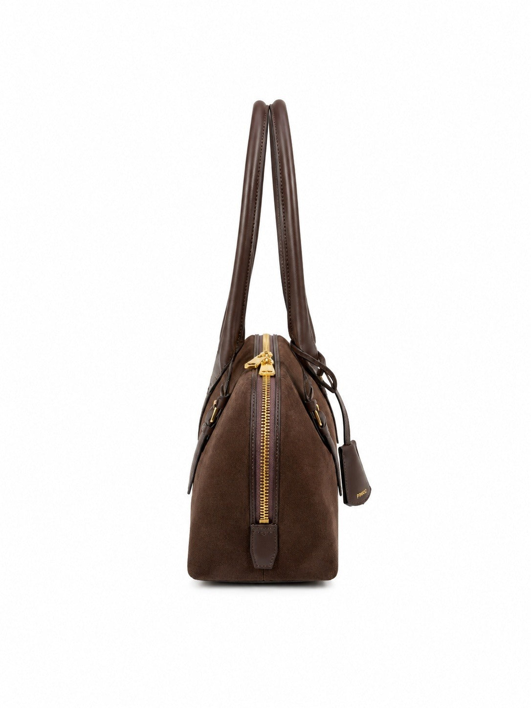Borsa da Donna PINKO Bowling Horizontal Big in Suede Marrone - Modello 106169 A2JH L74V