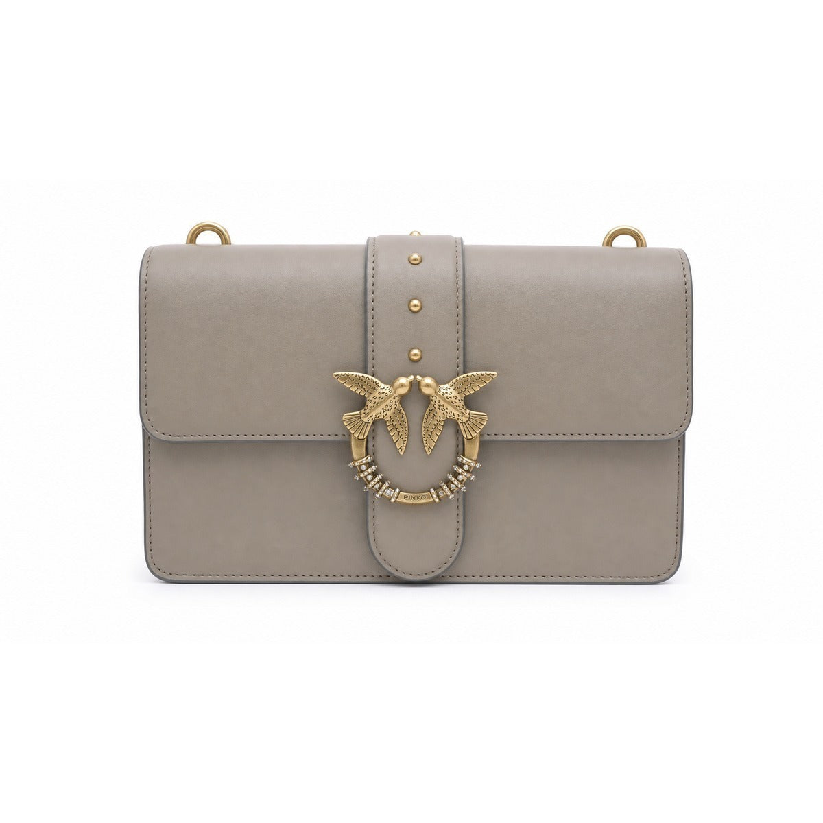 Borsa da Donna PINKO 107070 A0F1 I49Q Ove One Classic con Nuova Fibbia, Colore Grigio