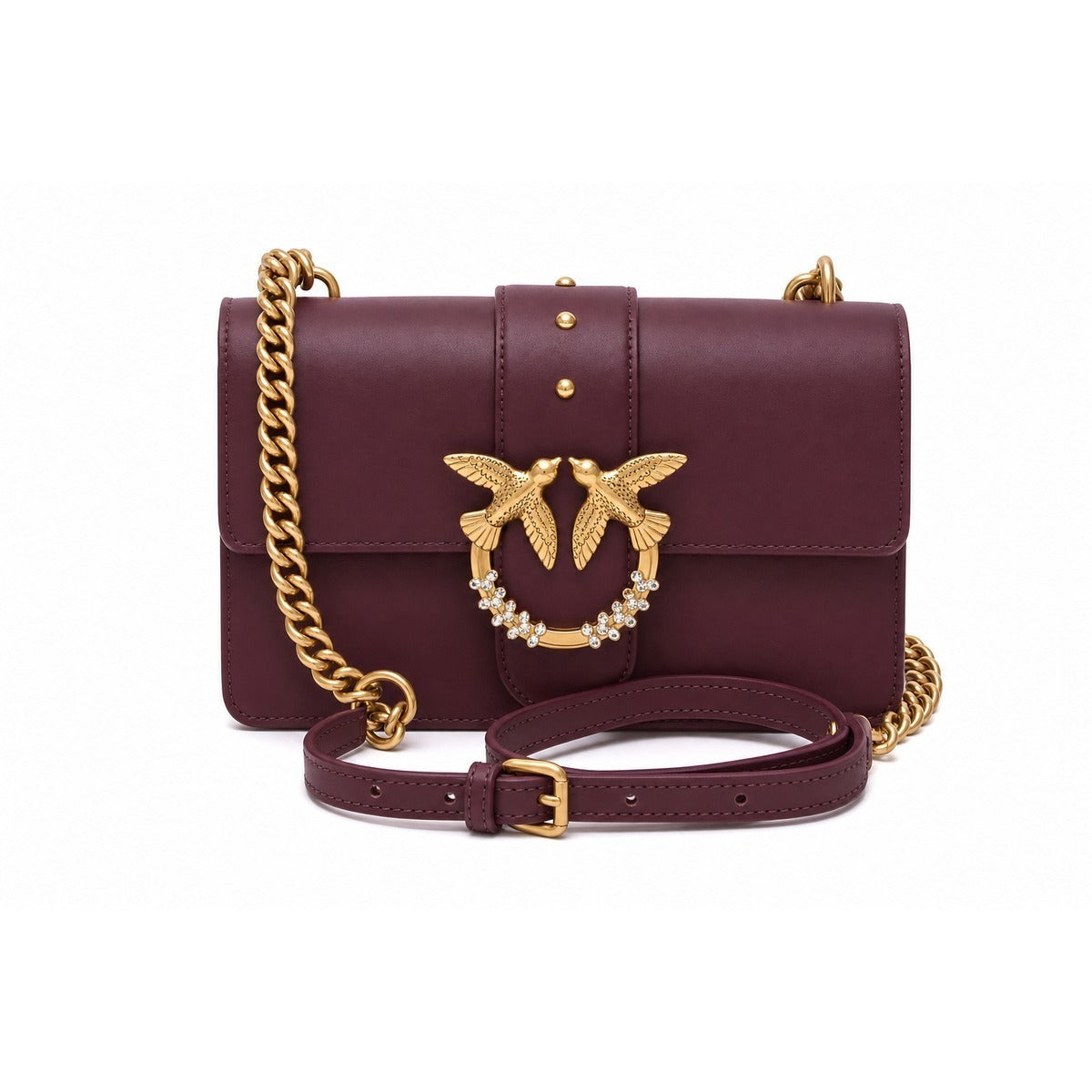 Borsa da Donna PINKO Love One Mini con Nuova Fibbia - Colore Ribes