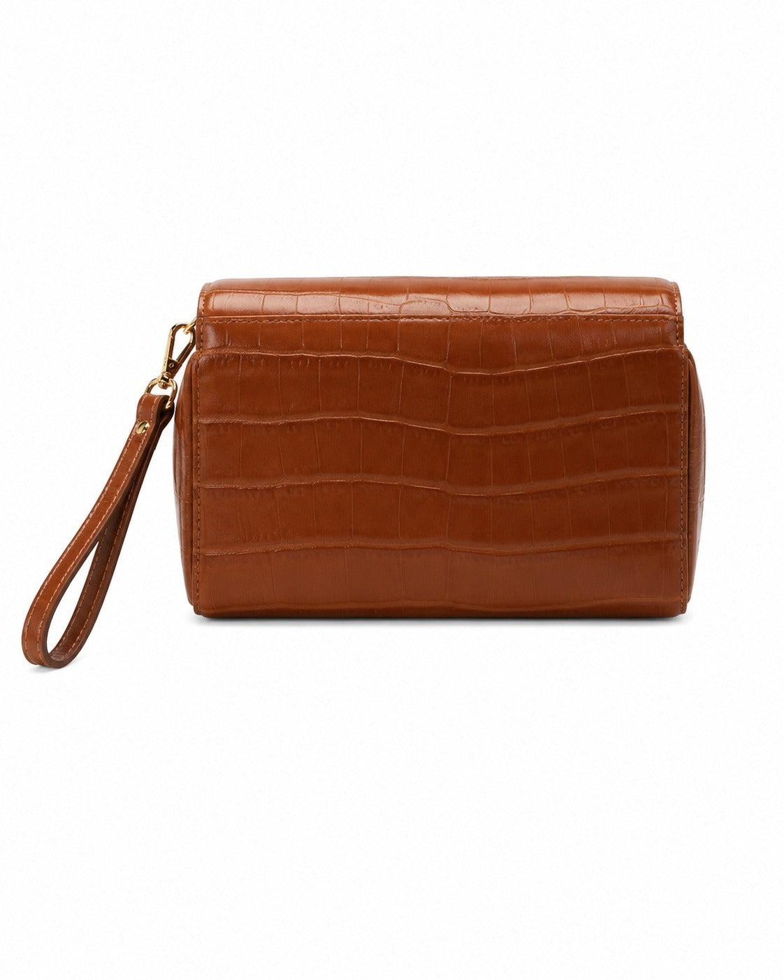 Borsa da Donna RALPH LAUREN 432P15659 003 in Pelle Soft Embossed Croc Colore Cammello