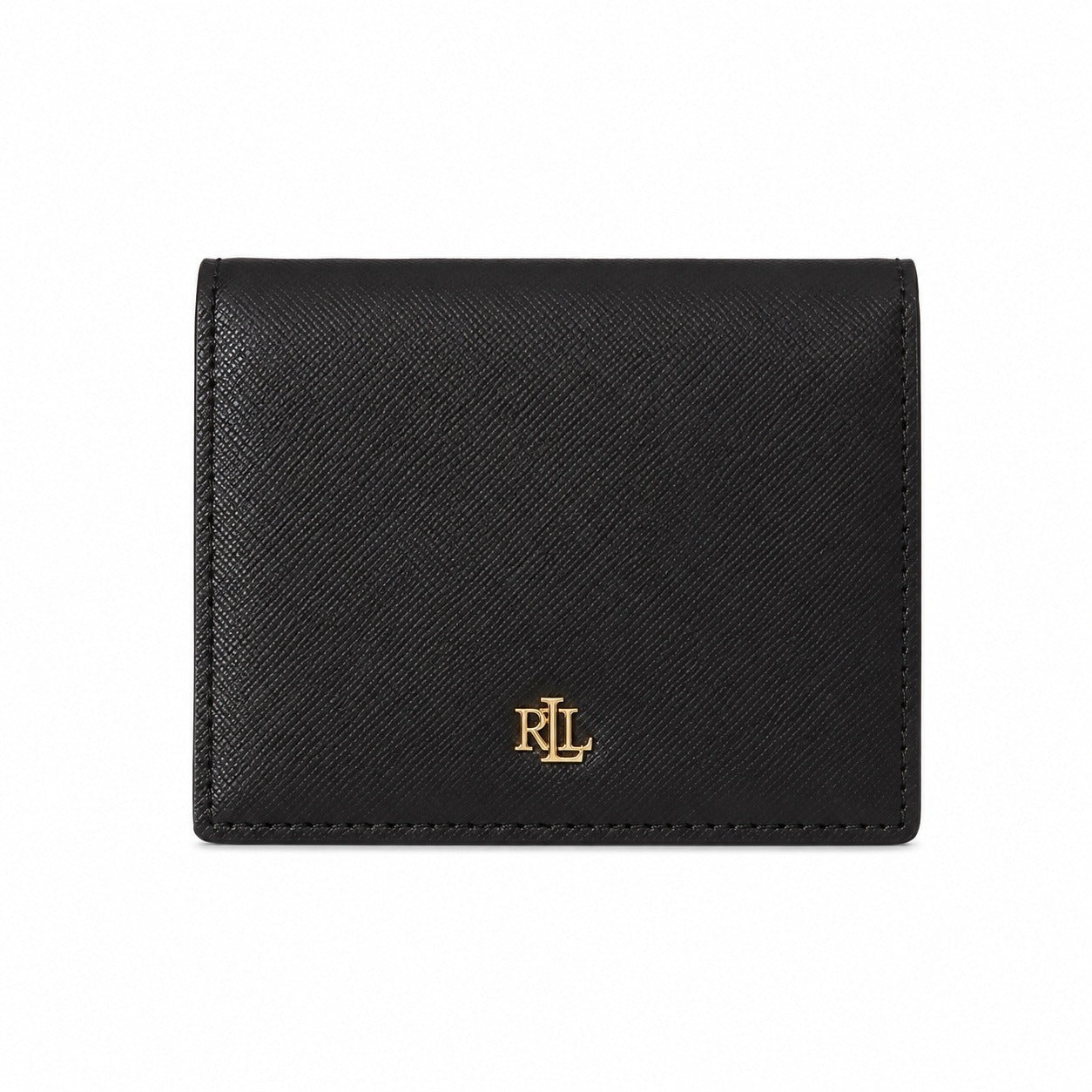 Portafoglio da Donna in Pelle Crosshatch Nero - RALPH LAUREN