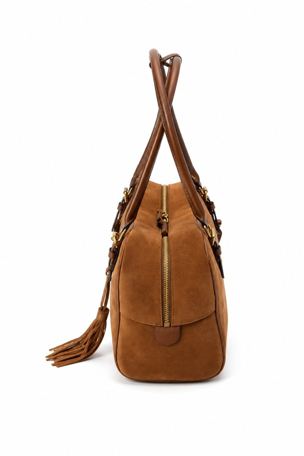 RALPH LAUREN Borsa Donna in Suede con Frange - Modello 431P11777 001