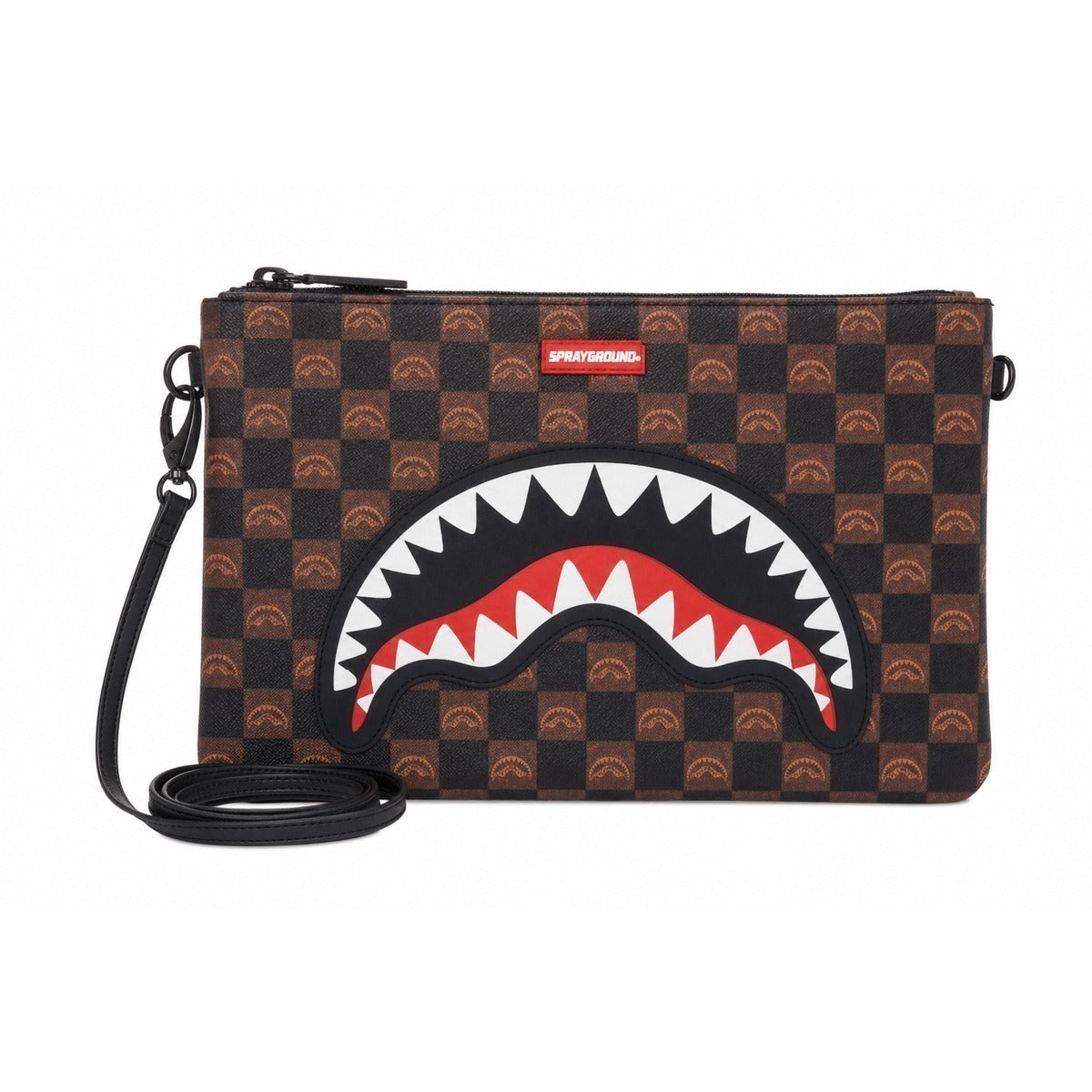 SPRAYGROUND Pochette Unisex 910B9307 NSZ Sharks in Paris WTF Bubble Brown