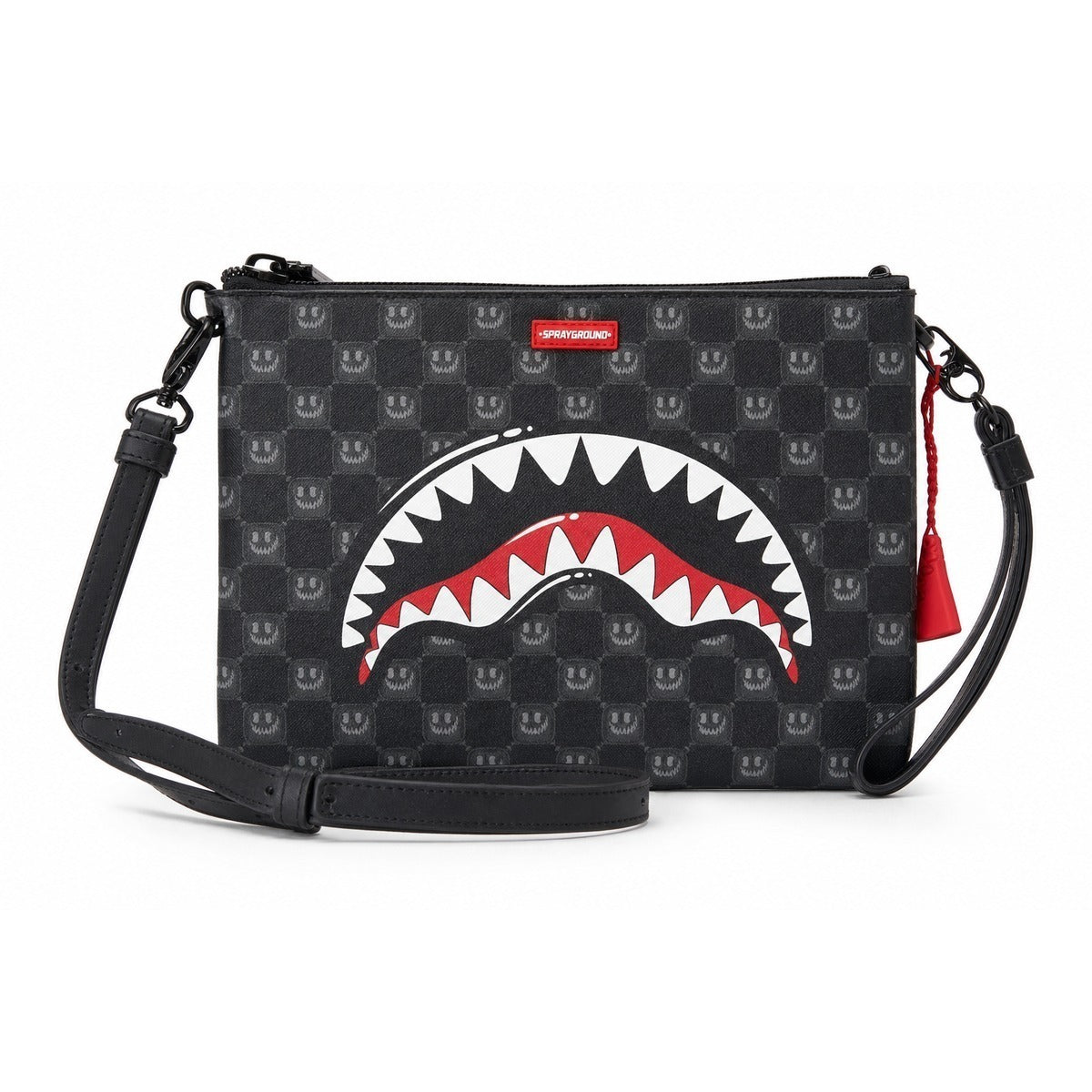 SPRAYGROUND Pochette Unisex 910B9318 NSZ Sharks in Paris WTF Bubbly Black - Eleganza e Stile Unico